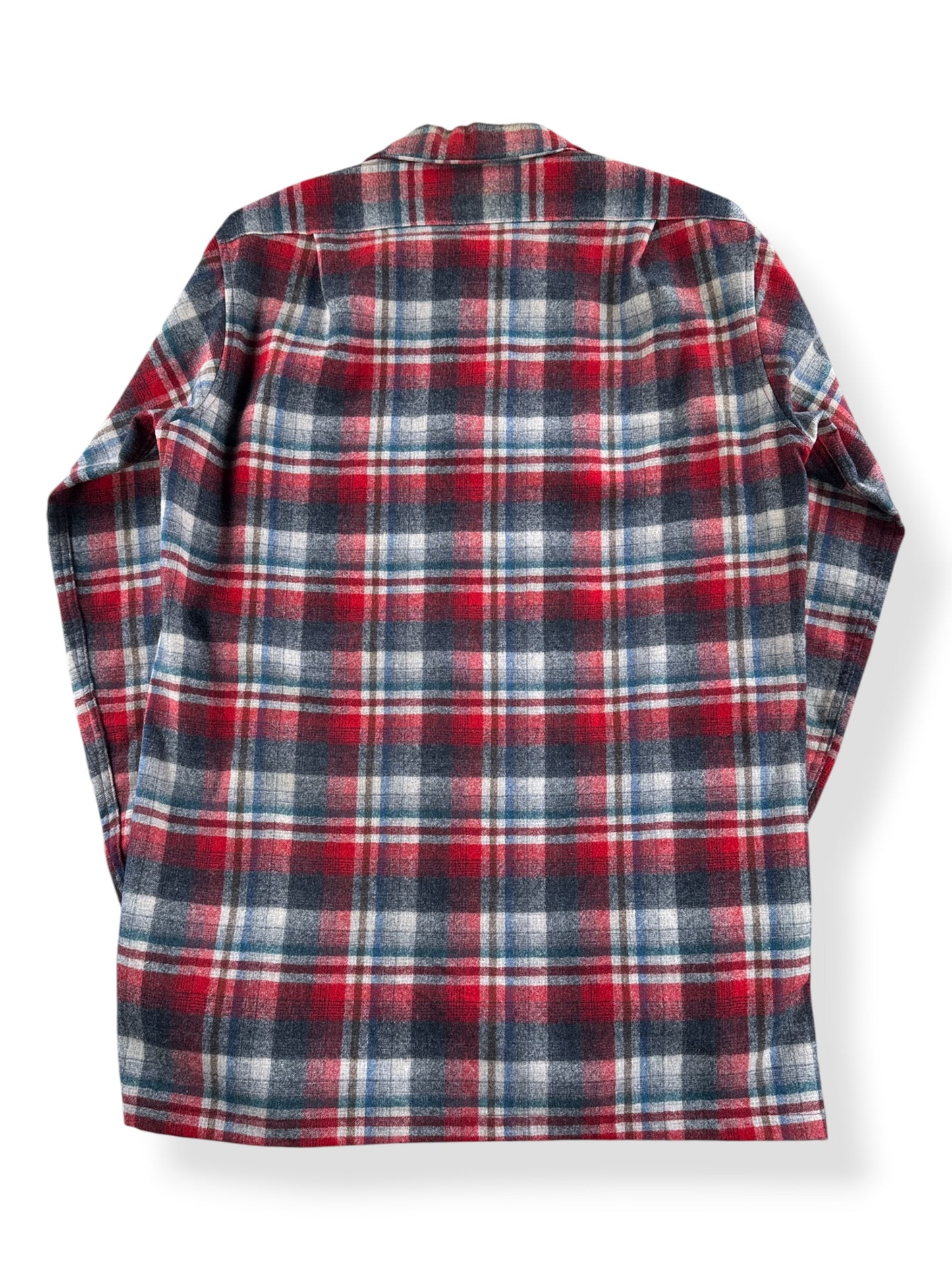 Back of Vintage Pendleton Red & Blue Board Shirt SZ M
