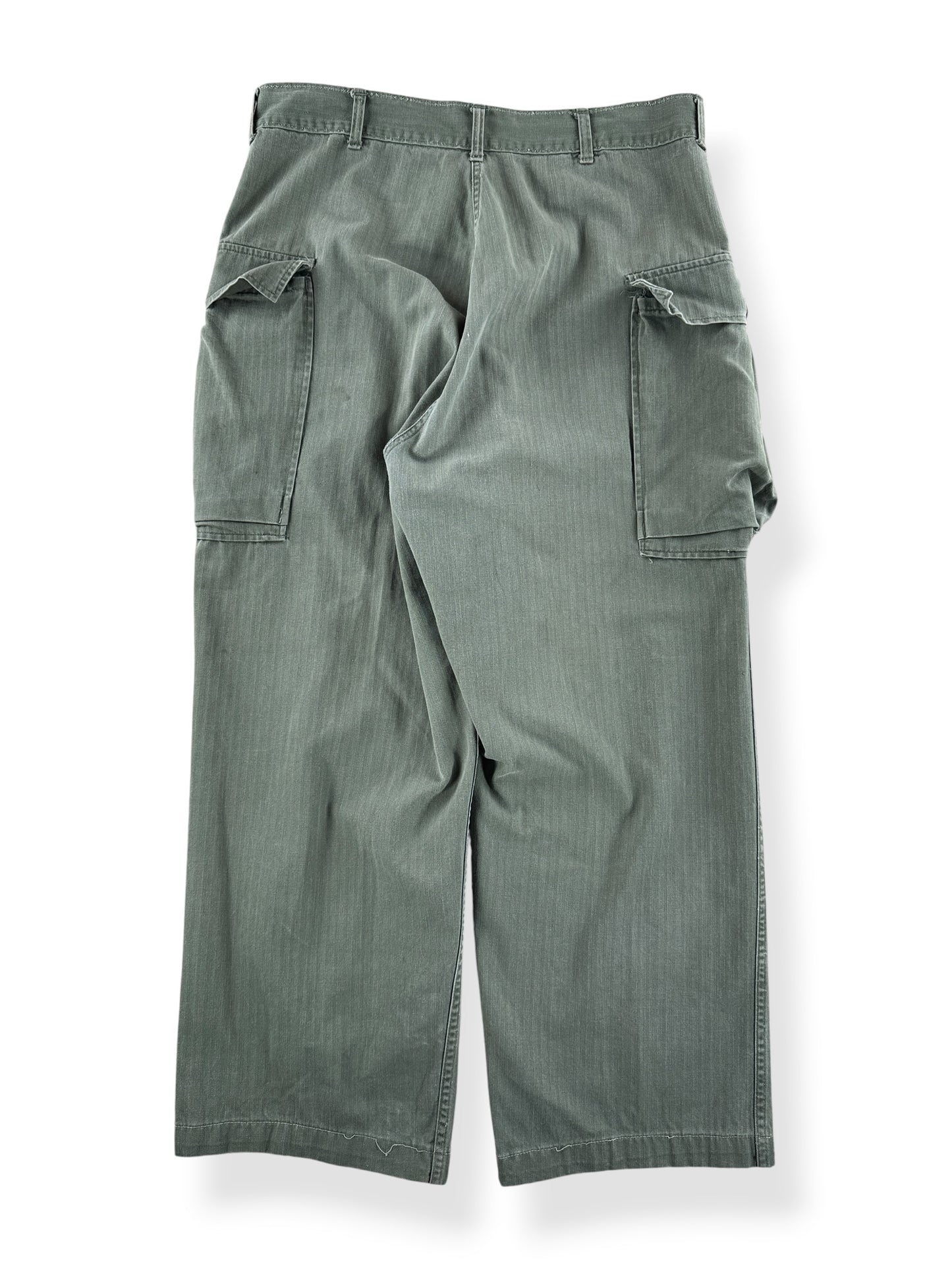 Back of Vintage WW2 HBT 13 Star Cargo Pants W36 (Fits W34)