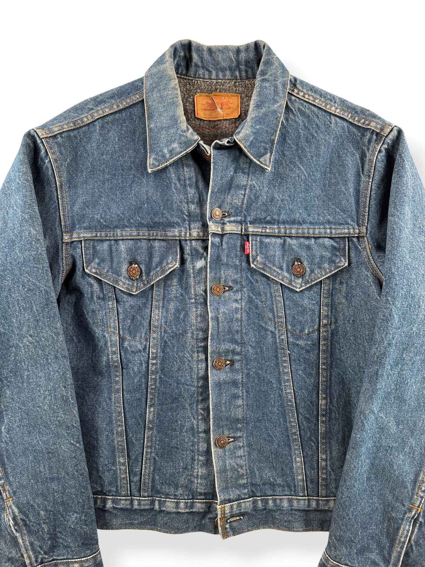 Vintage 70s Levi's Blanket Lined Trucker Jacket SZ 44
