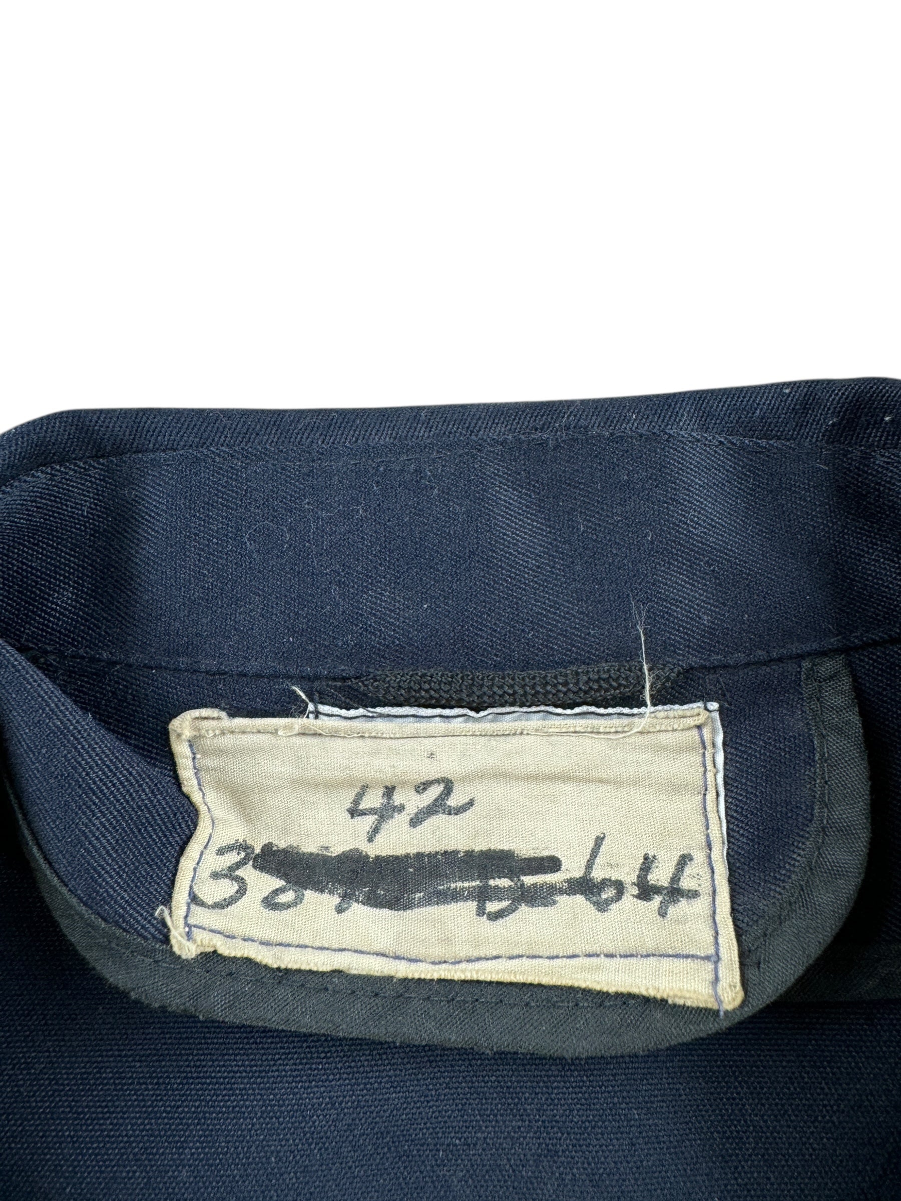 Label on Vintage Terry Gabardine Gas Station Jacket SZ 42