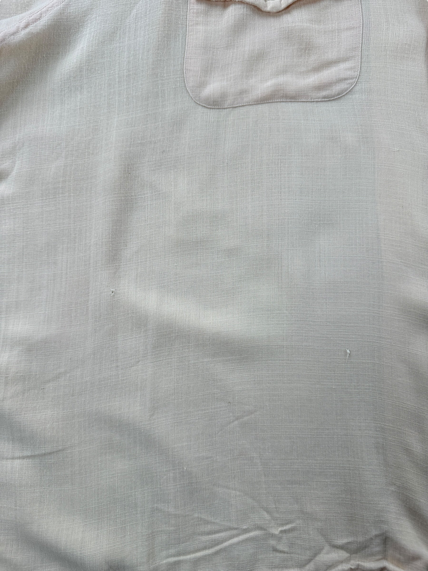 Small Hole of Vintage Long Wear Short Sleeve Loop Collar Shirt SZ XL