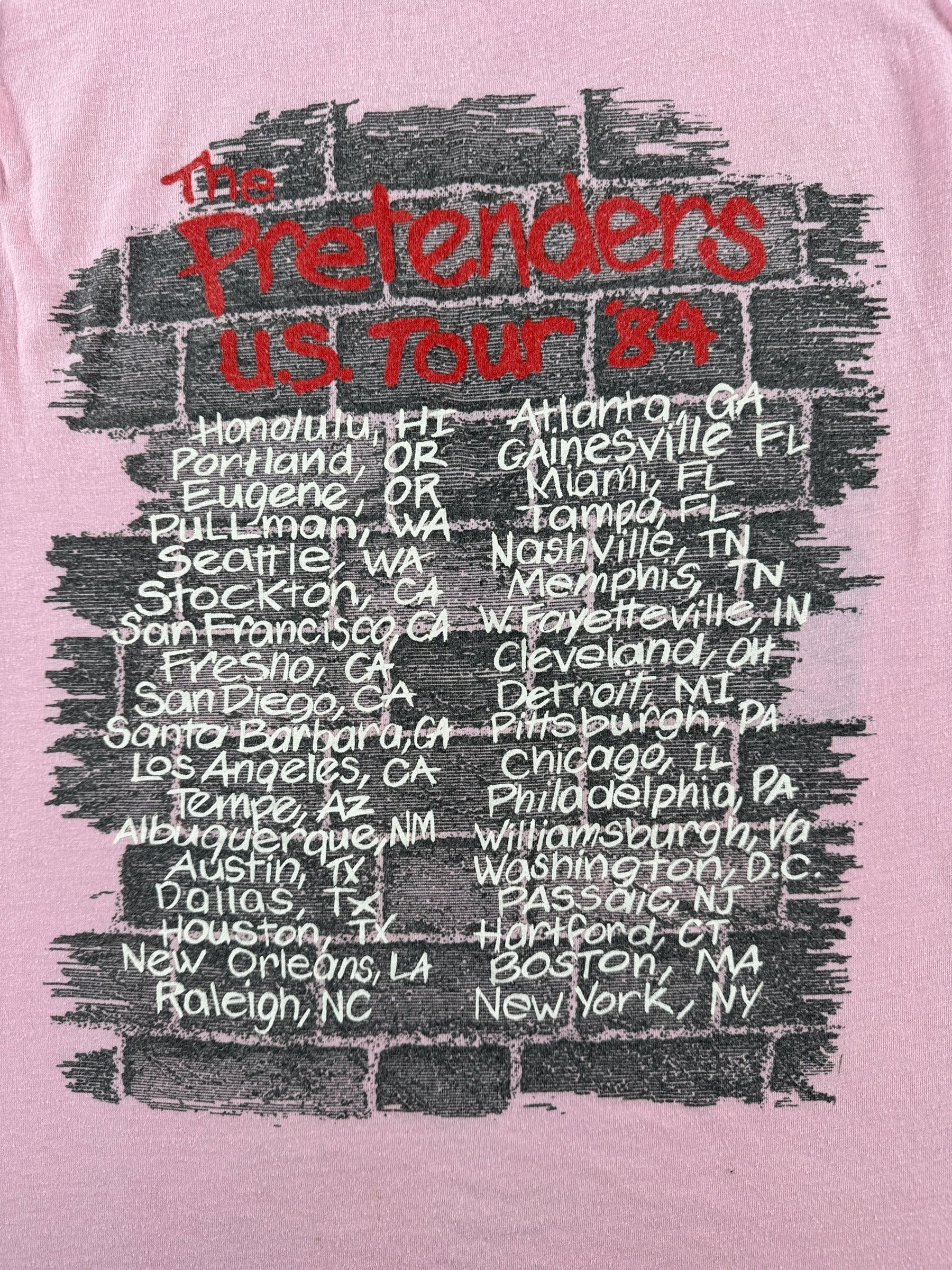 Back Graphic of The Pretenders Pink Tank SZ S