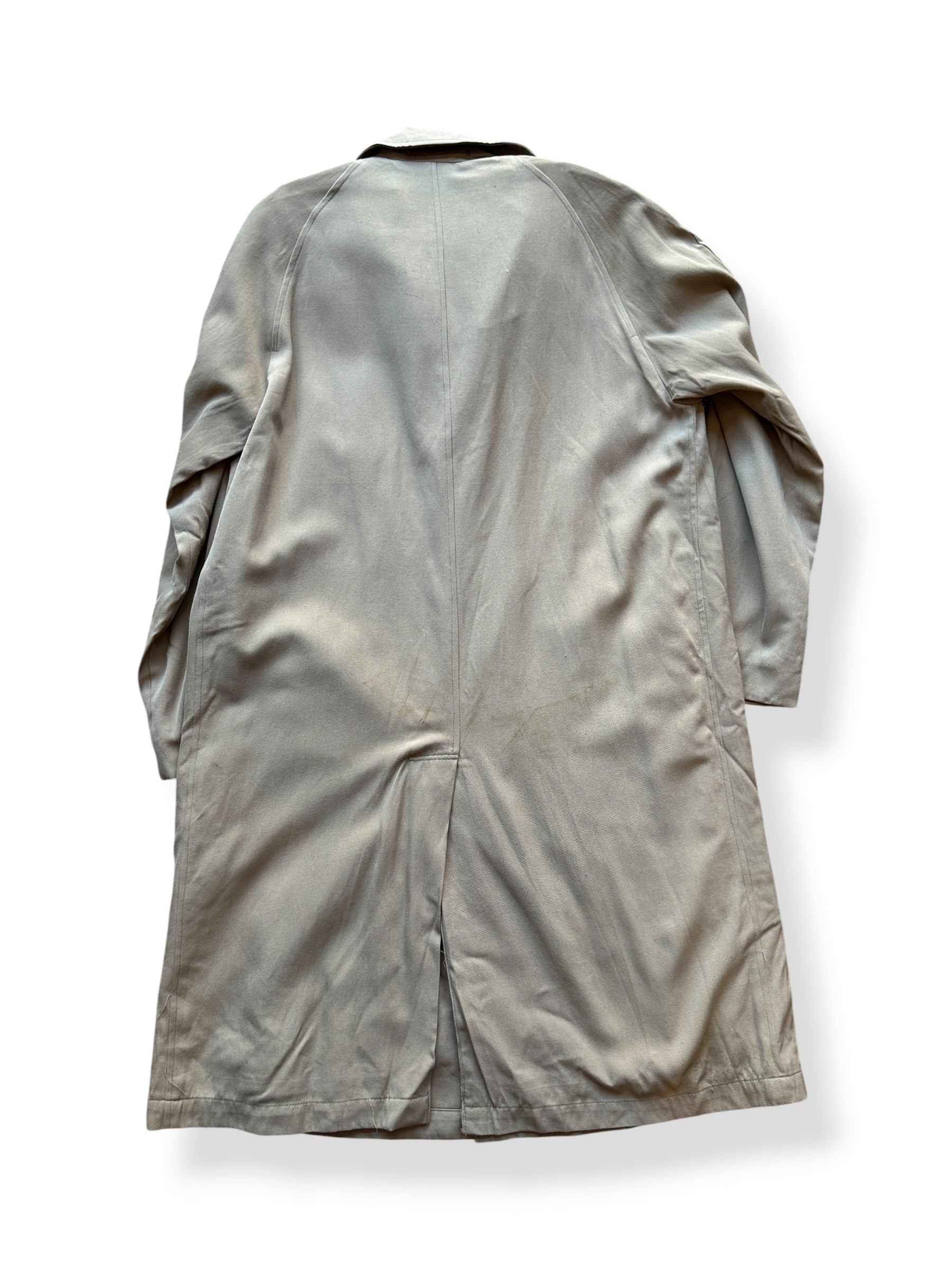 Back of Vintage Wool Gabardine Trench Coat SZ L