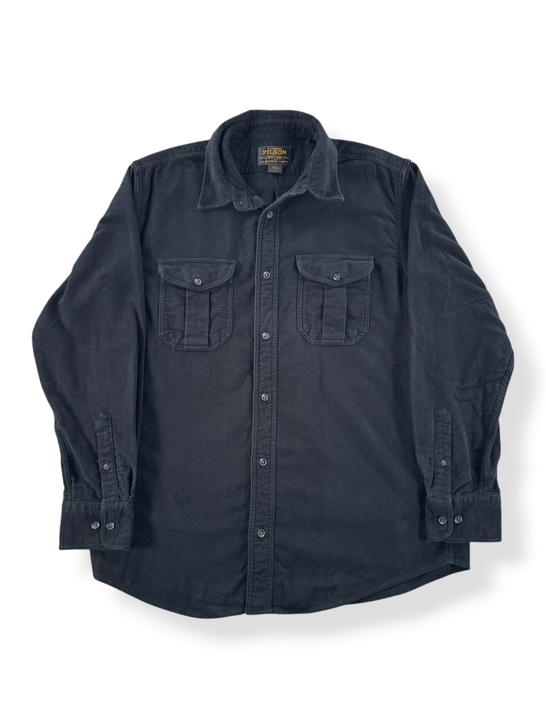 Front of Filson Moleskin Seattle Shirt SZ L