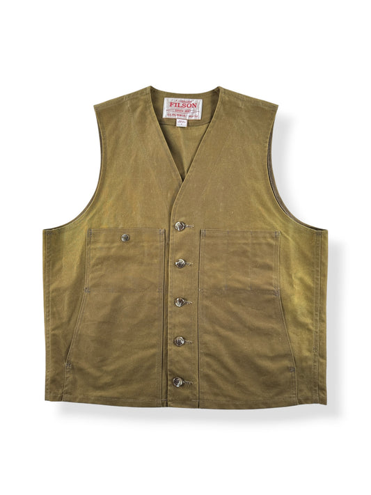 Front of Filson Tin Cloth Vest SZ L