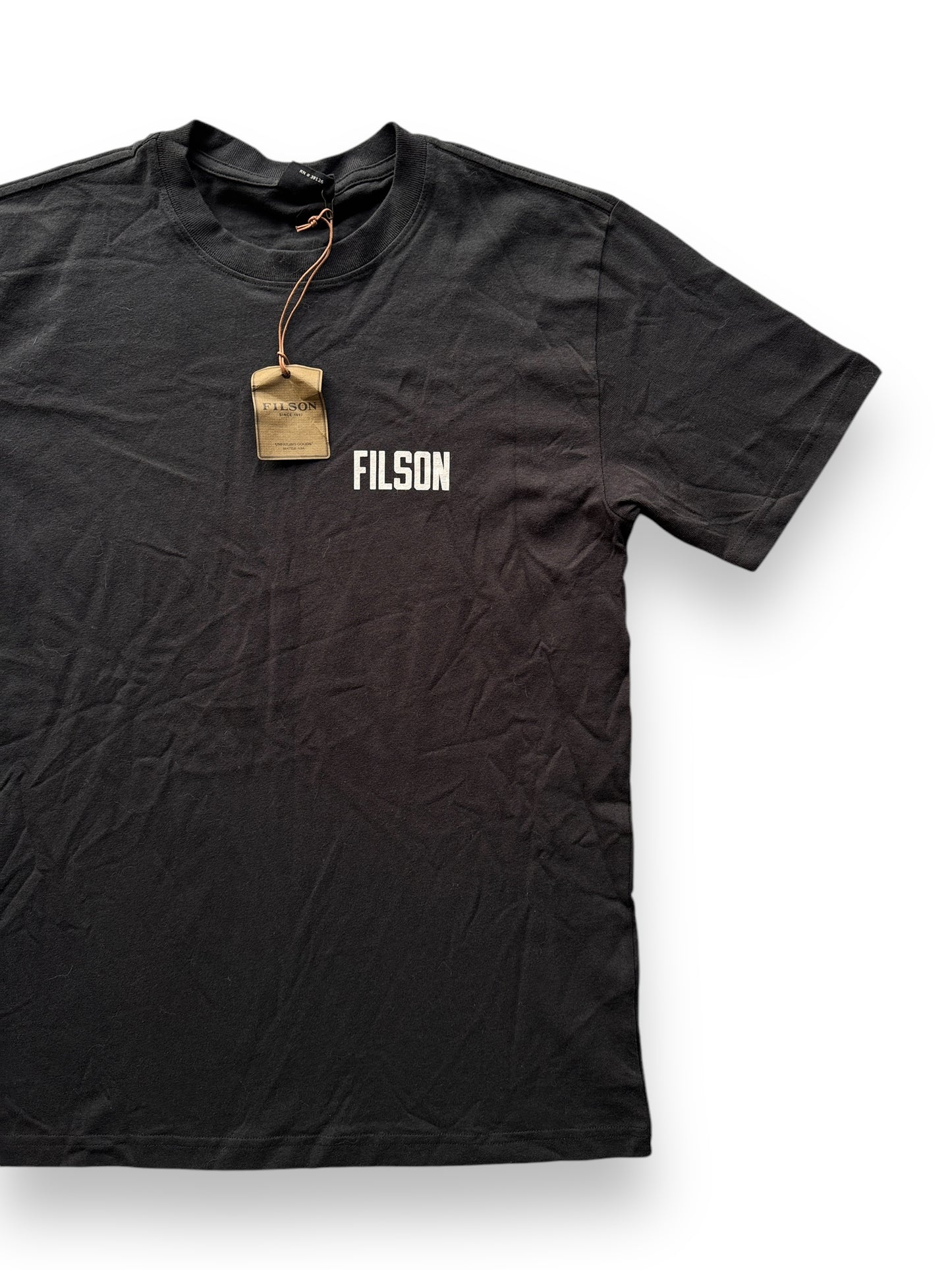 front left of NWT Black Filson Eagle Tee SZ S