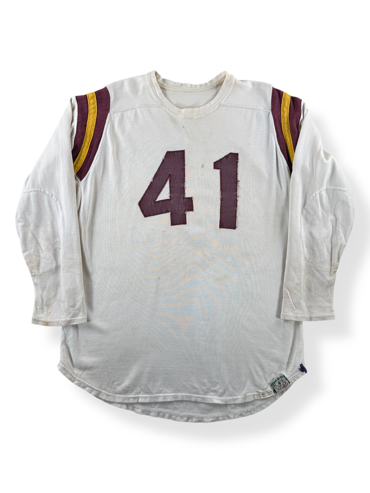 Front of Vintage Ernie Rose "41" Durene Jersey SZ L