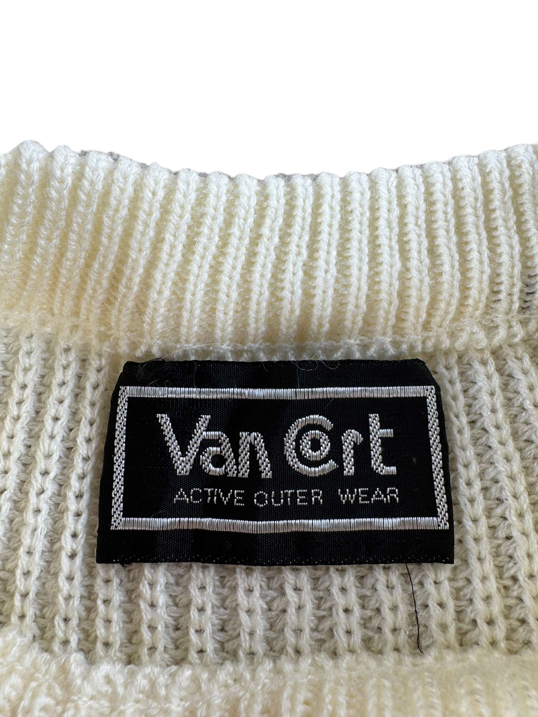 Tag on Vintage 70’s Stars Pep Squad Knit Sweater SZ M