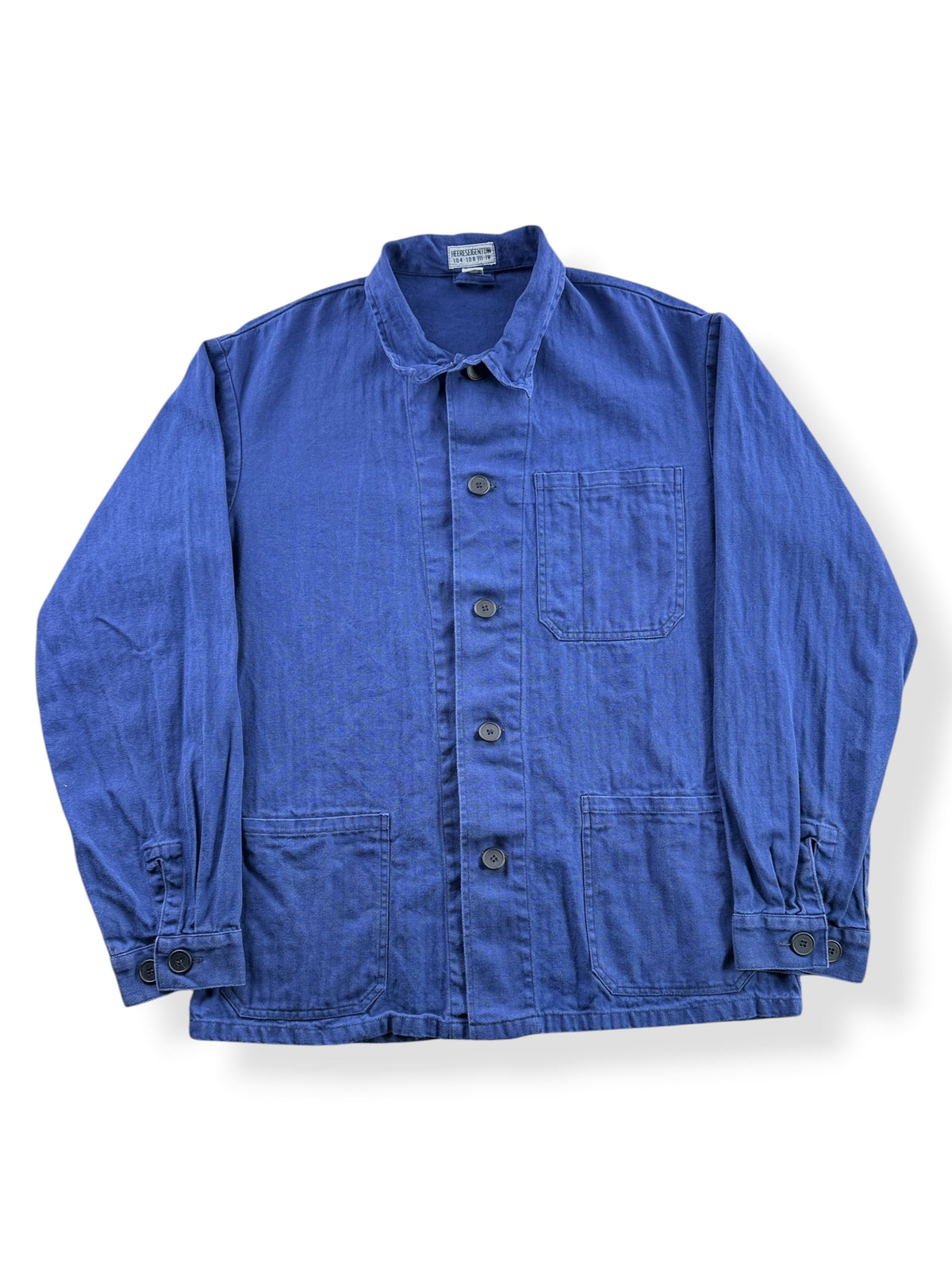 Front of Vintage HBT French Chore Coat SZ XL