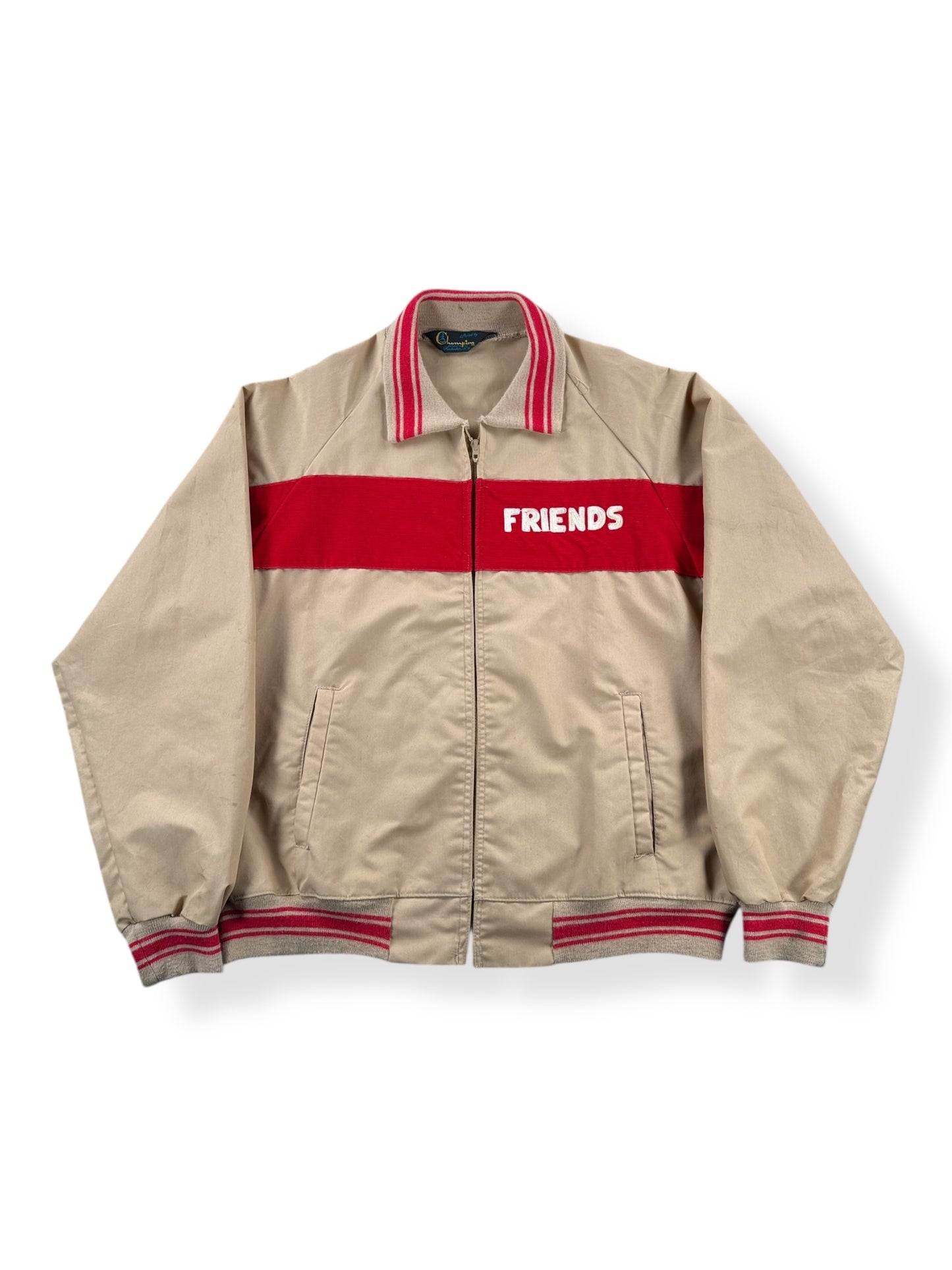 Front of Vintage 1980 Champion FRIENDS Lacrosse Jacket SZ XL