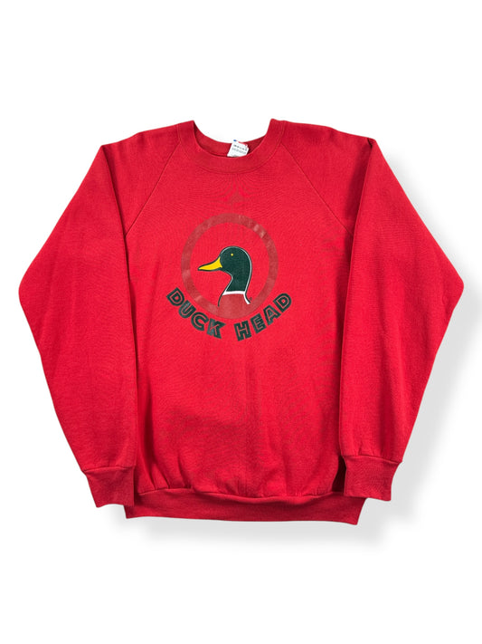 Front of Vintage Red Duck Head Sweatshirt SZ L