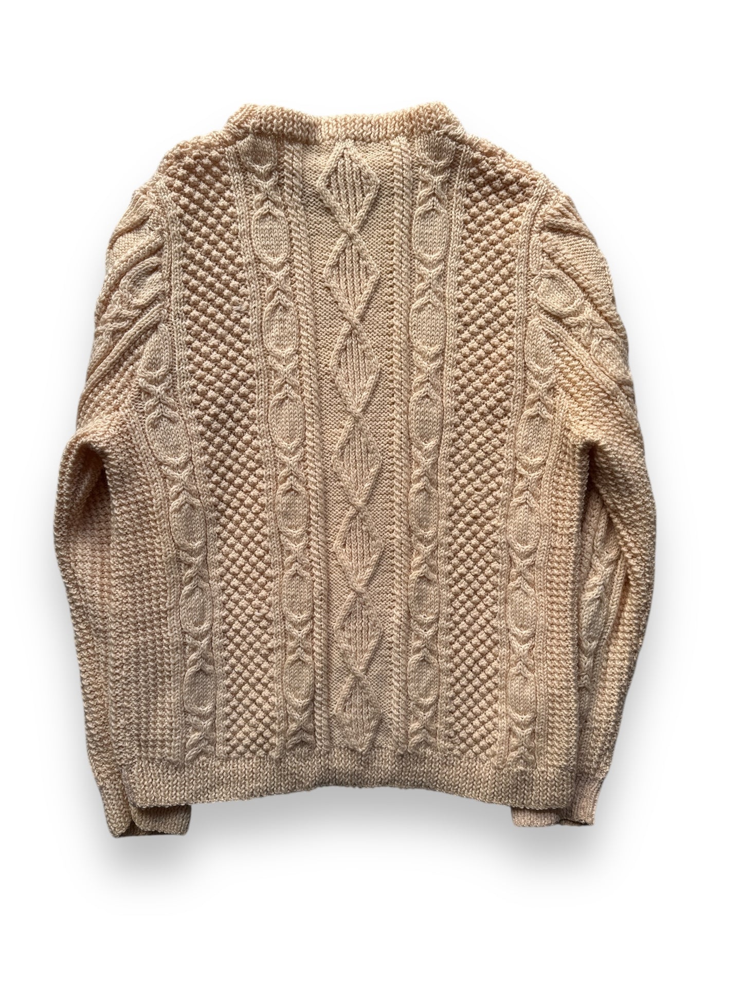 back of Vintage Cable Knit Wool Sweater L