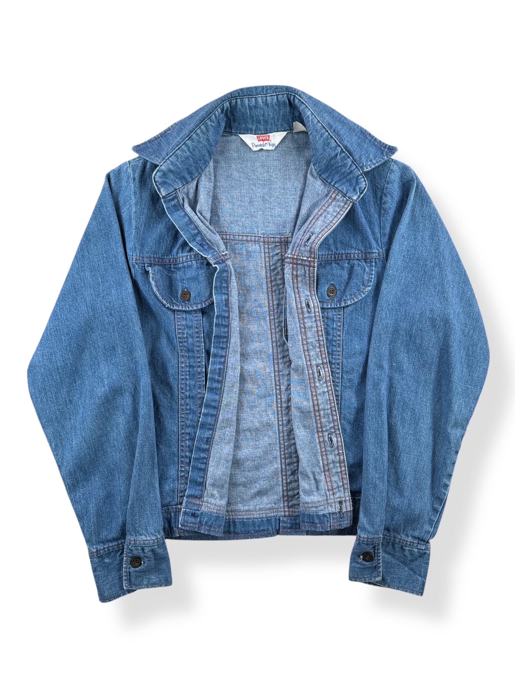 Inside of Vintage Levis Orange Tab Denim Shirt SZ S