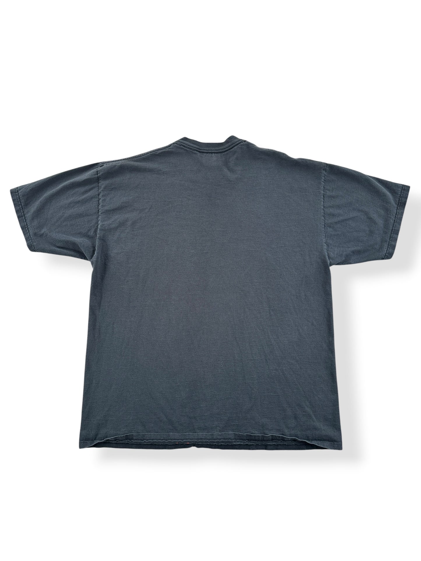 Back of Vintage Lifestyle Accessories Flames and Engine Tee SZ L