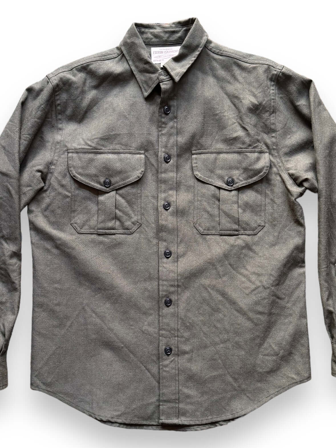 front close up of Filson Northwest Wool Shirt SZ M