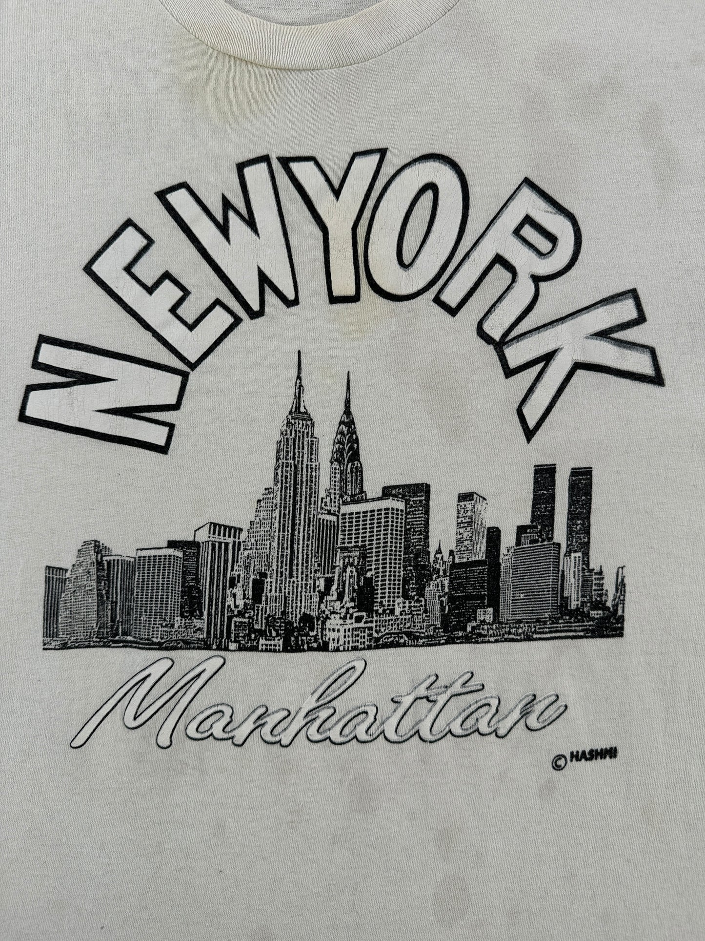 Front Graphic of Vintage Manhattan Tee SZ M