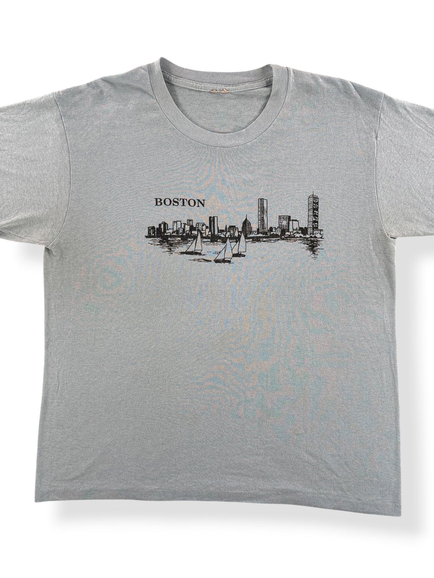Front Close Up of Vintage Boston Mass Tee SZ L