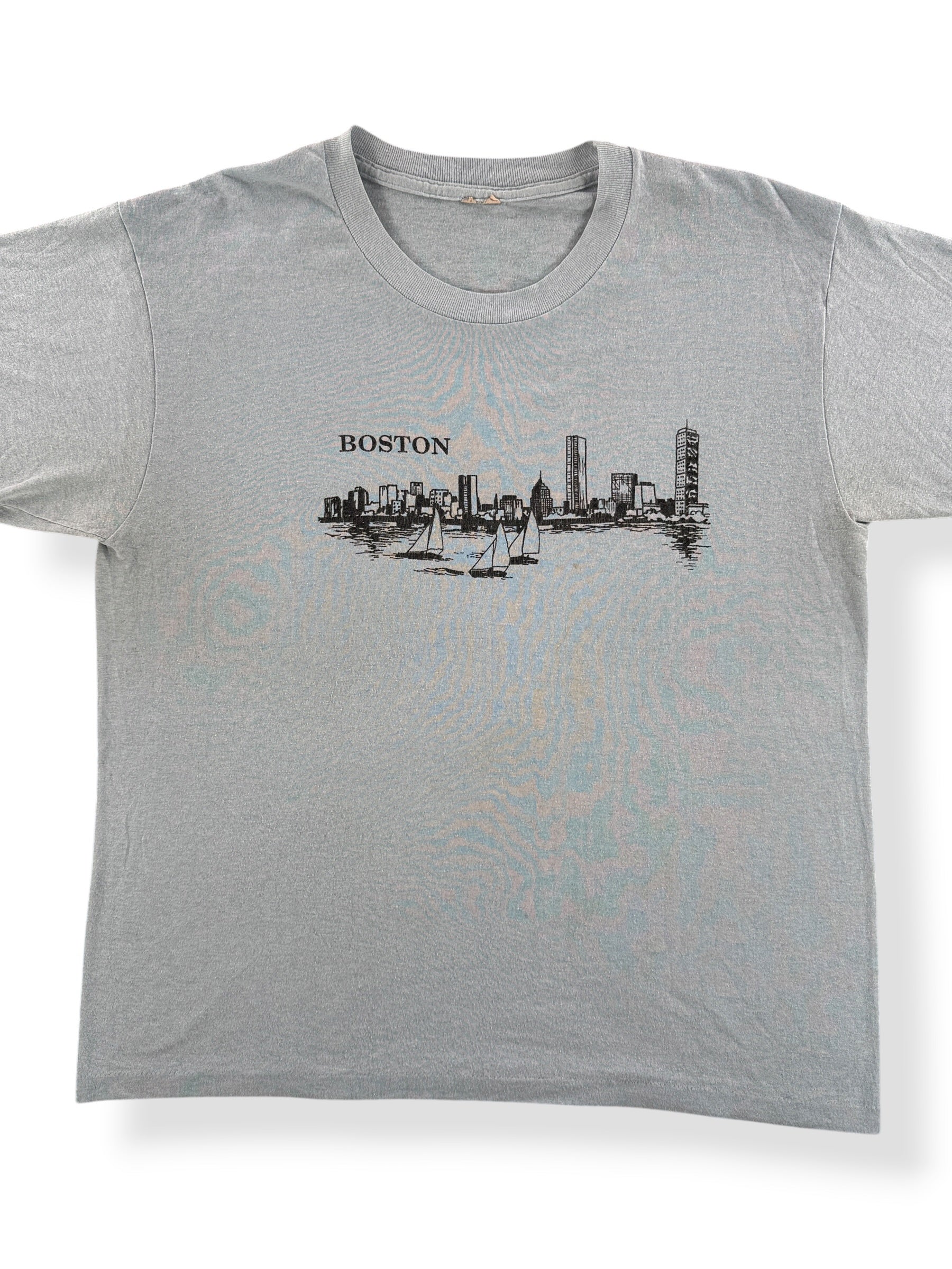 Front Close Up of Vintage Boston Mass Tee SZ L