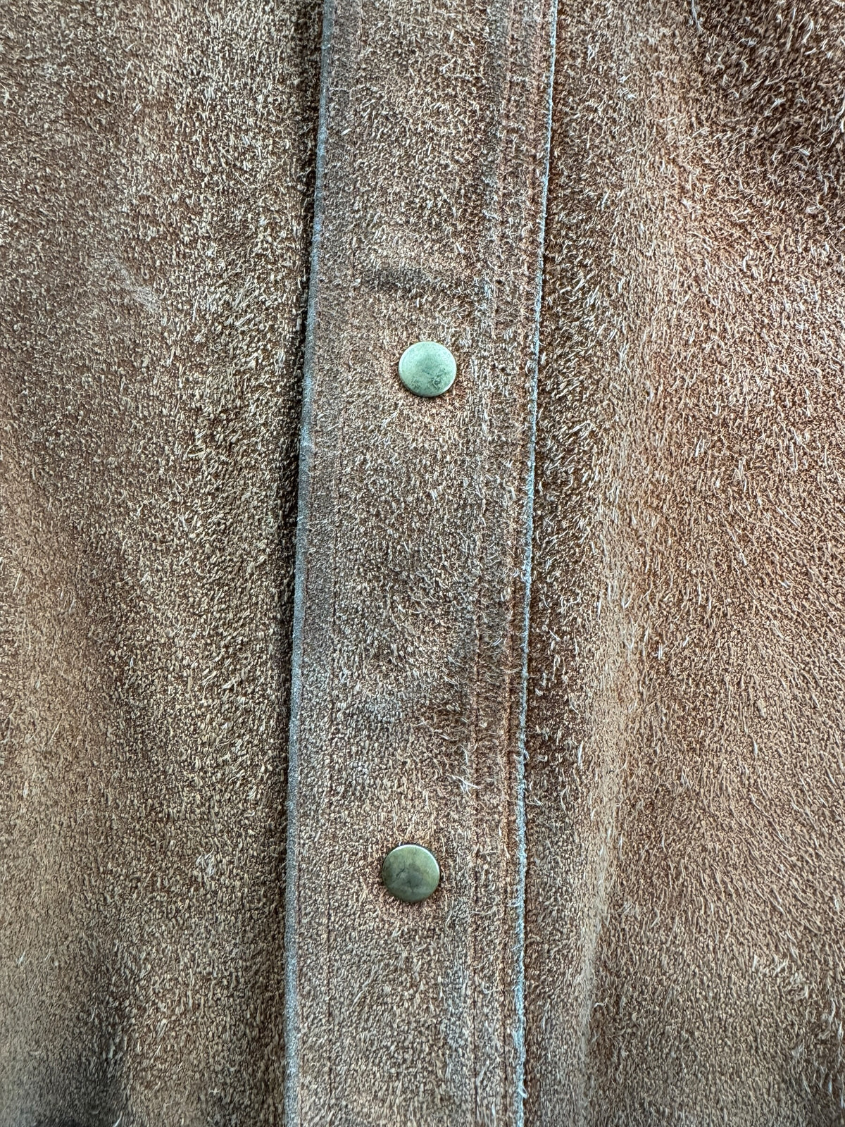 Front of Vintage Fringe Suede Jacket SZ 40