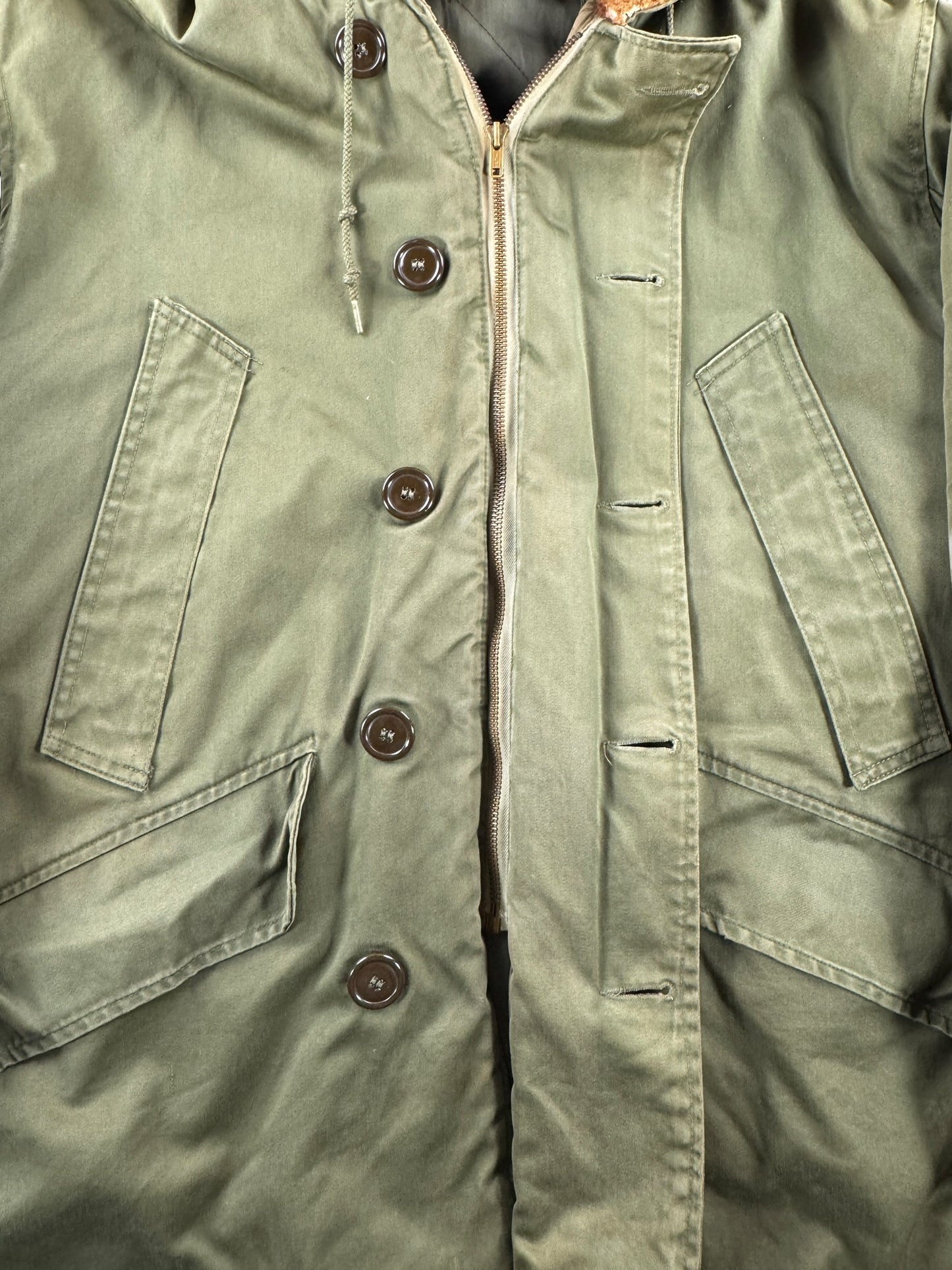 Zipper on Vintage 50s Civilian B-9 Parka SZ XL/XXL
