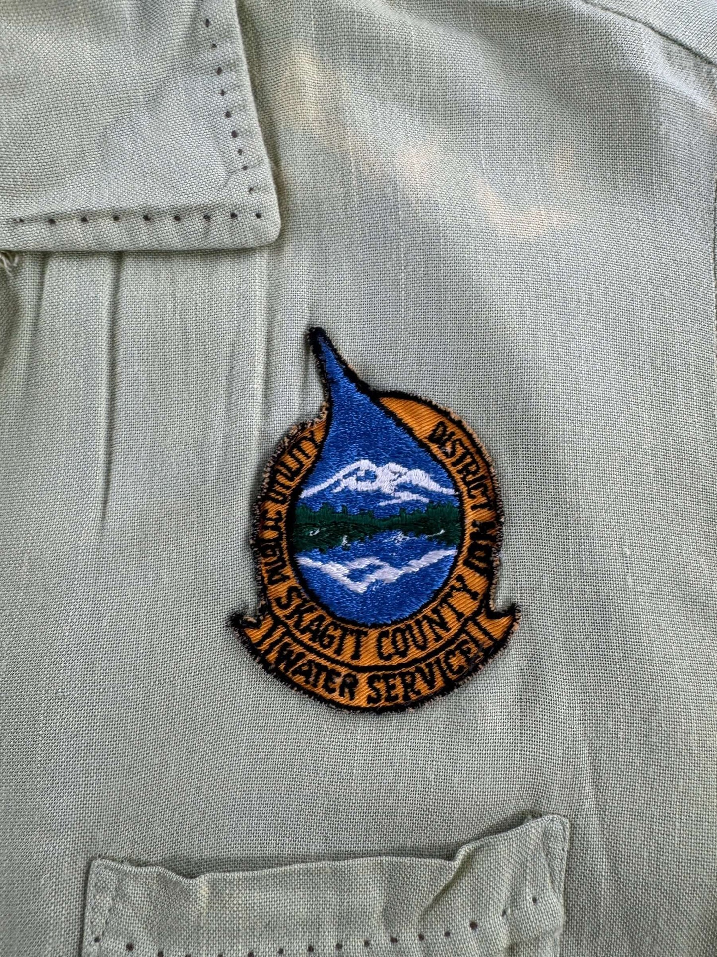 Patch on Vintage Elmer Pud Bowling Shirt SZ L AS IS