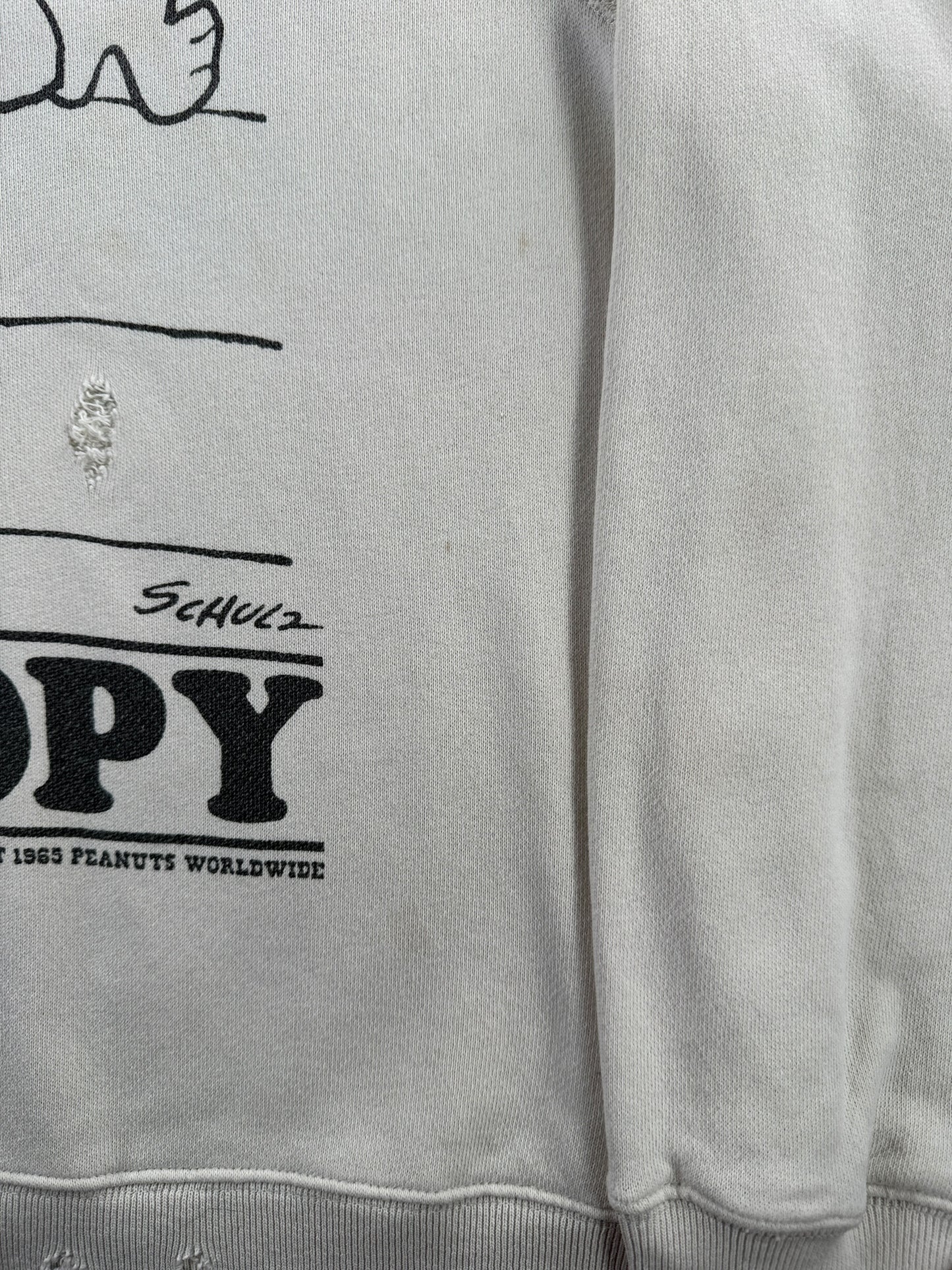 Spots on Repro Marc Jacob's x Snoopy Peanuts Sweatshirt SZ M
