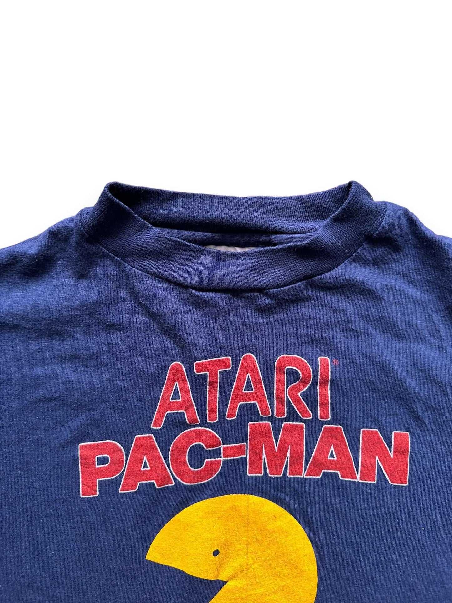 collar on Vintage PacMan Atari Tee SZ S