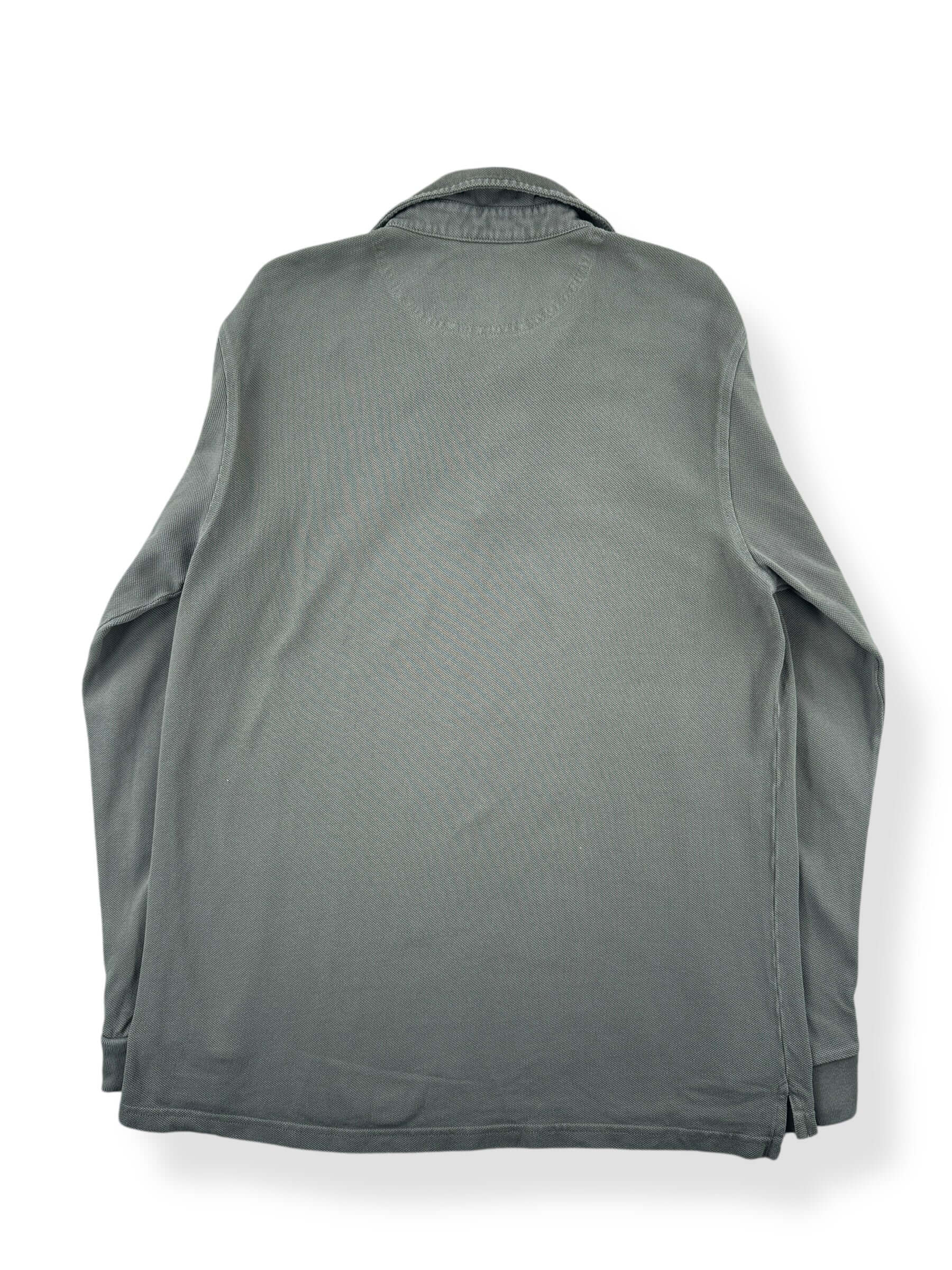 Back of Filson Long Sleeve Polo Shirt SZ M