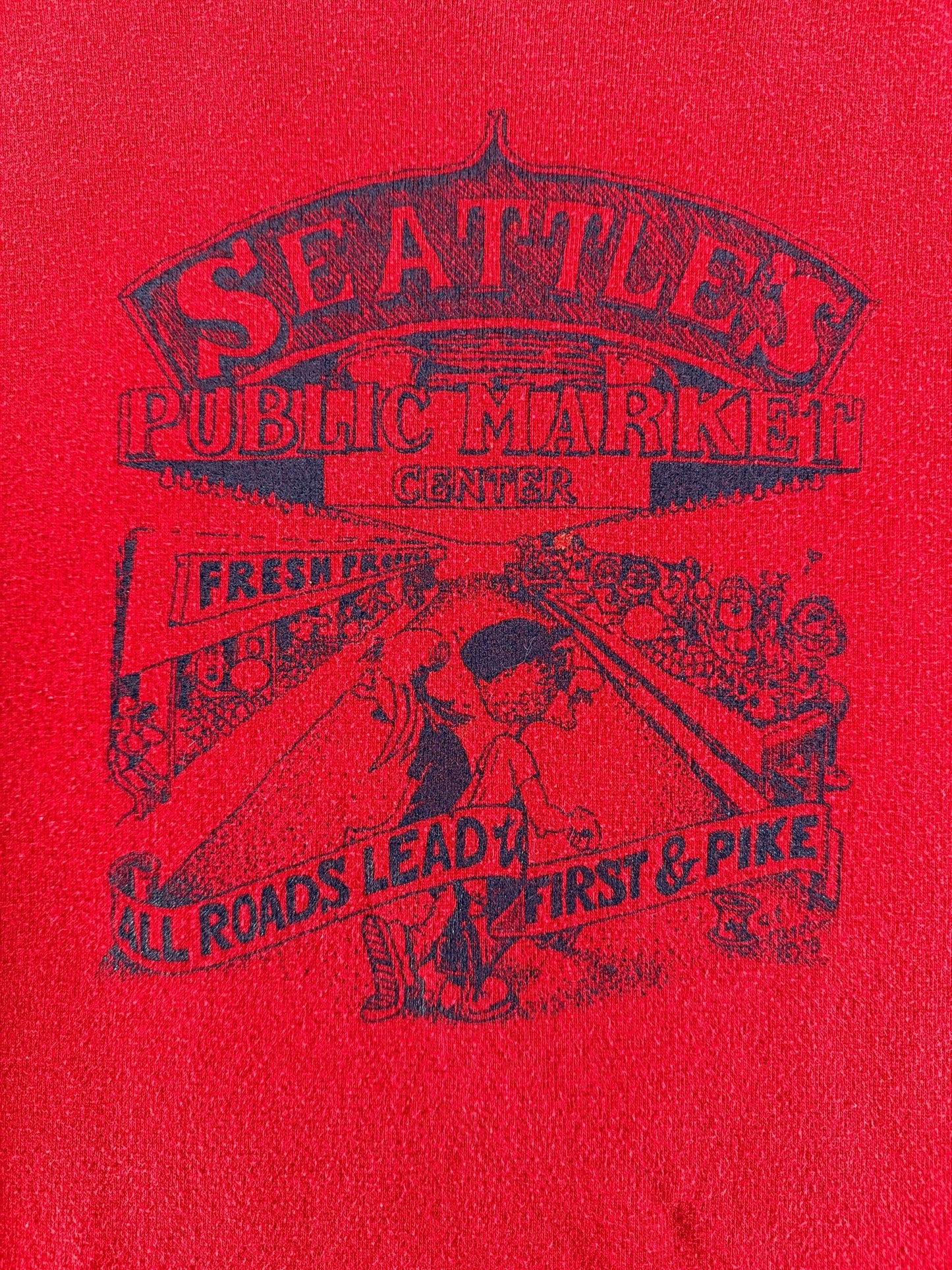 Front Graphic of Vintage '78 Pike Place Crewneck SZ M