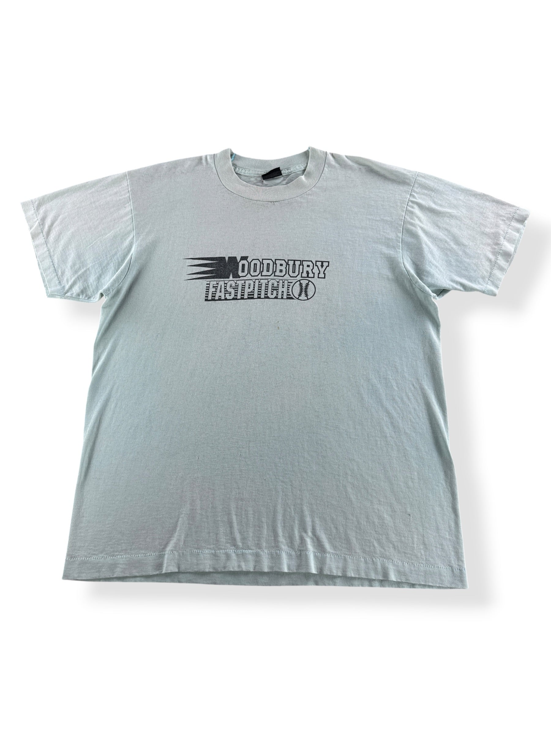 Front of Vintage Woodbury Fast Pitch Tee SZ L
