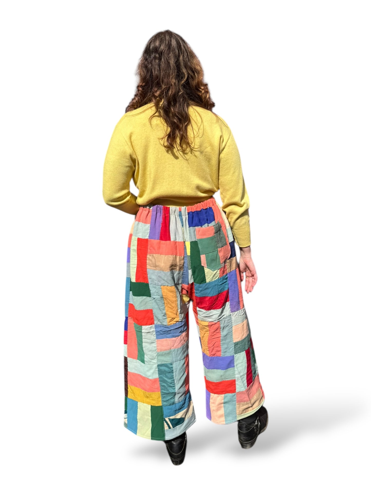 On Body Back of Archive Craft X Barn Owl Vintage Quilt Pants SZ L