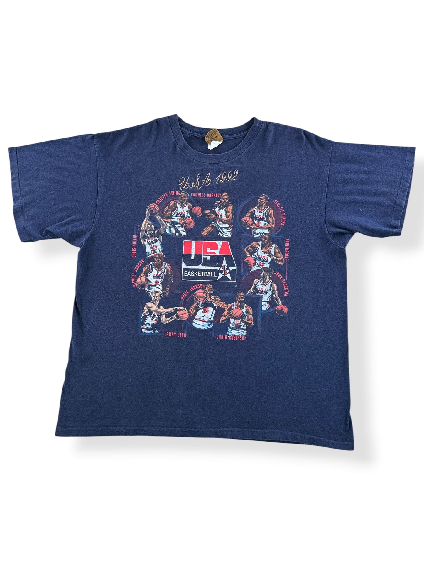 Front of Vintage 1992 USA Basketball Tee SZ XL