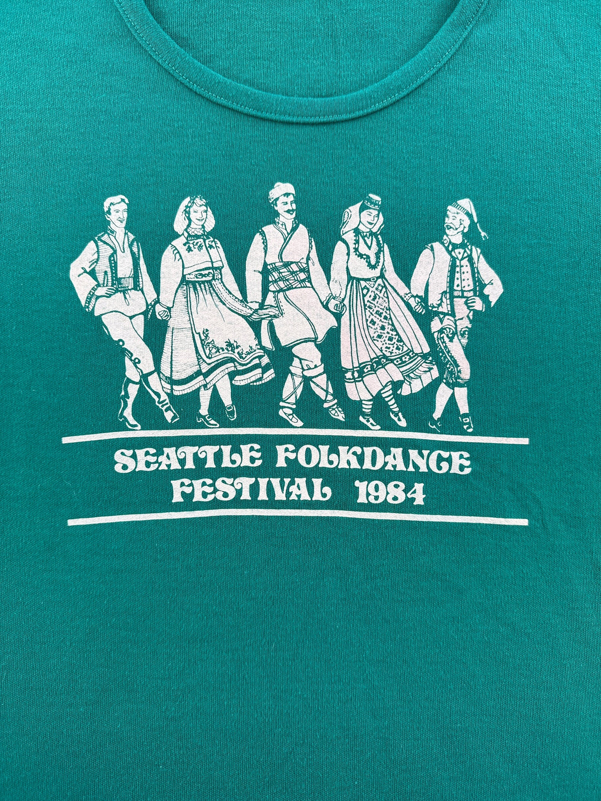 Graphic of Vintage '84 Folkdance Festival Tee SZ L
