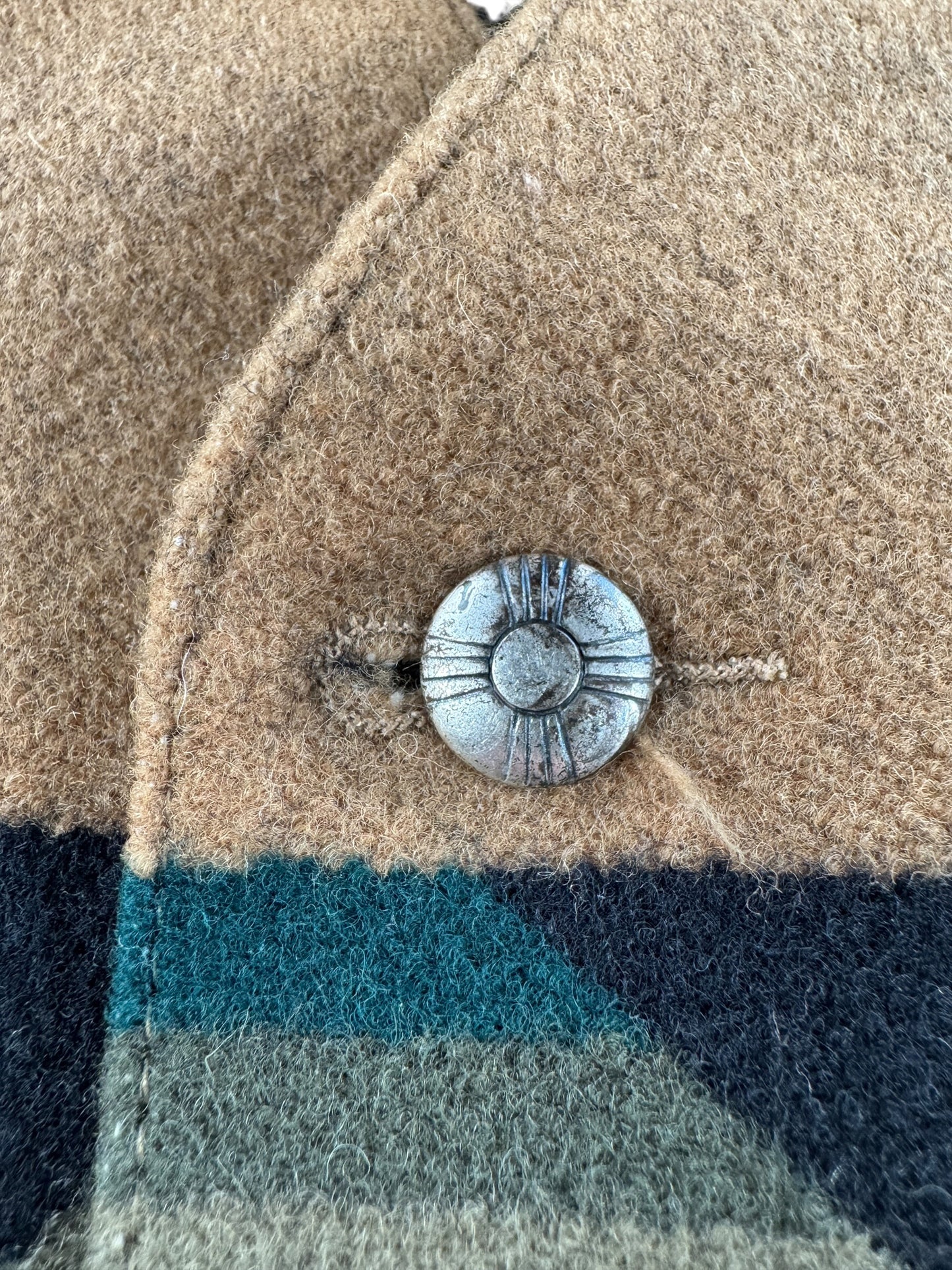 Button on Vintage Pendleton Western Wear Southwestern Vest SZ S