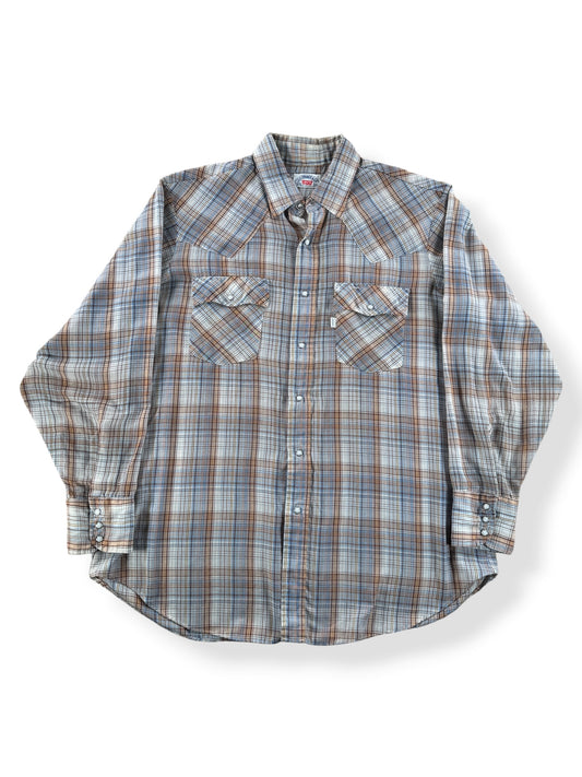 Front of Vintage Levi's Pearl Snap Shirt SZ XL