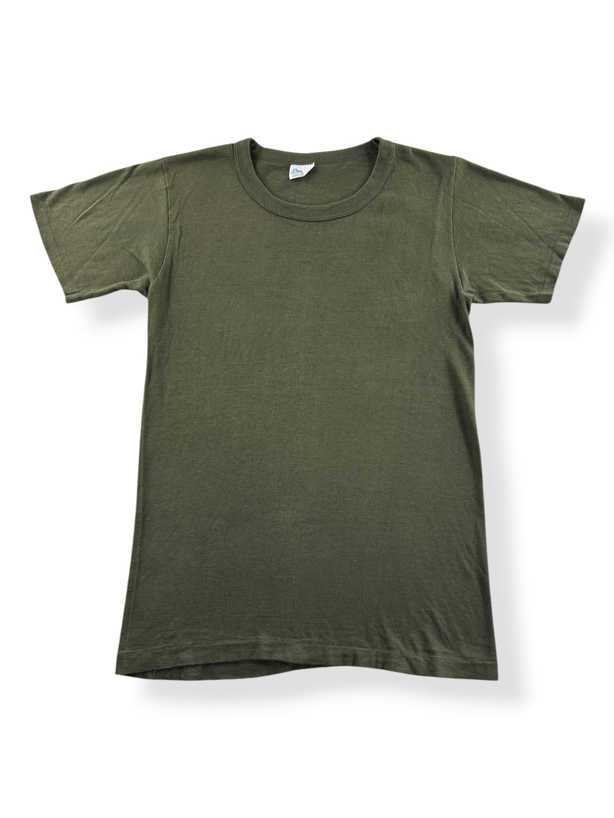 Front of Vintage 50s Stedman Blank Green Tee SZ S (Fits XS)