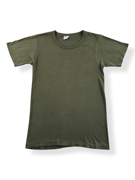 Front of Vintage 50s Stedman Blank Green Tee SZ S (Fits XS)