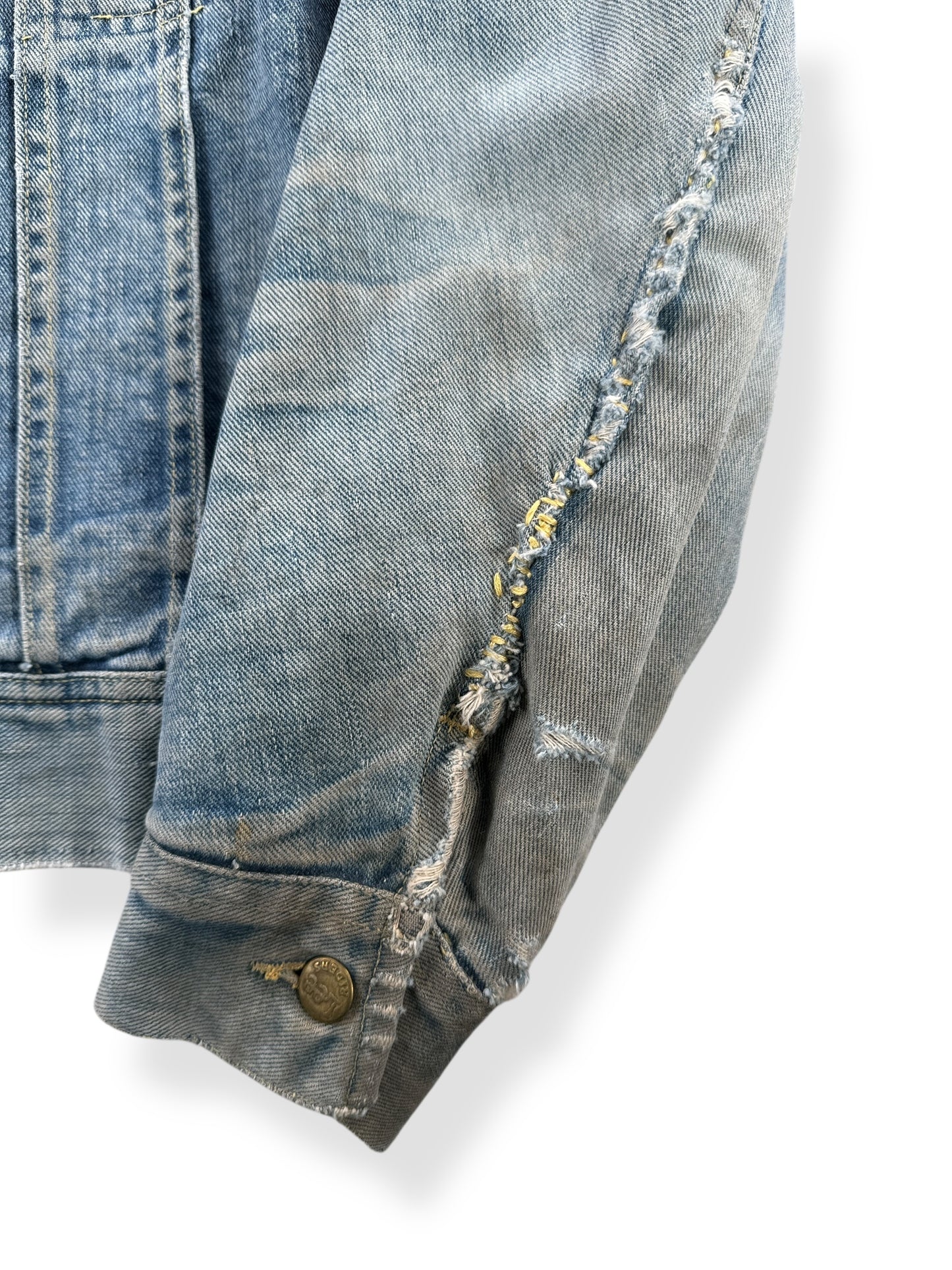 Sleeve Repair on Vintage Lee Union Made Storm Rider SZ 42