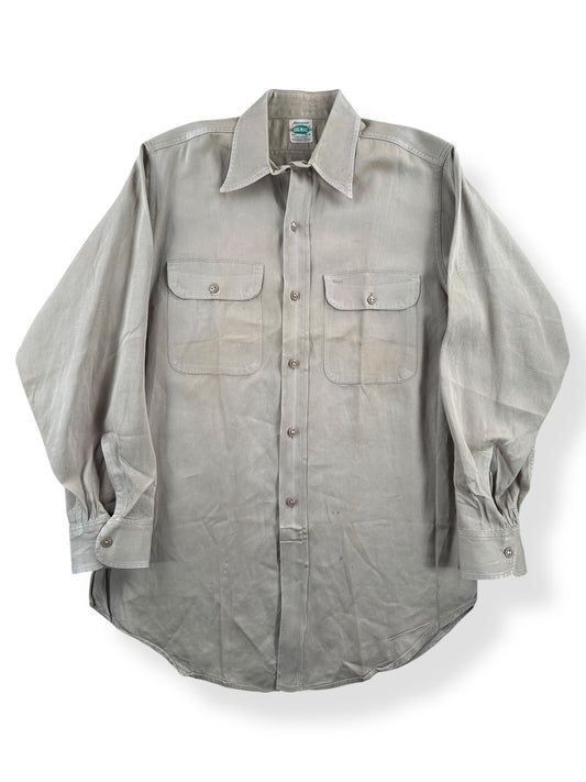 Front of Vintage Penneys Big Mac Khaki Work Shirt SZ M
