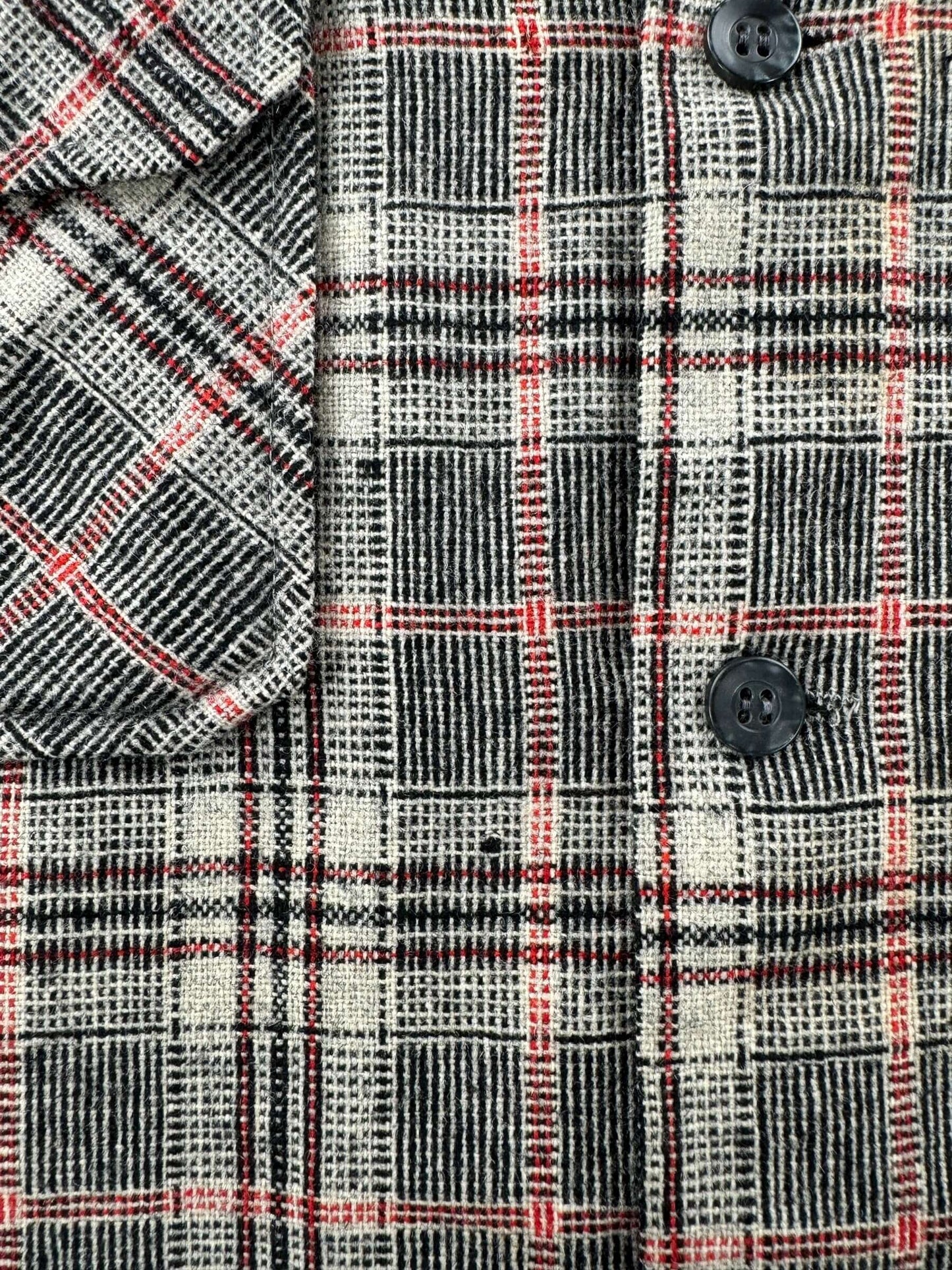 Fabric on Vintage Kentfield Wool Blend Loop Collar Flannel SZ M