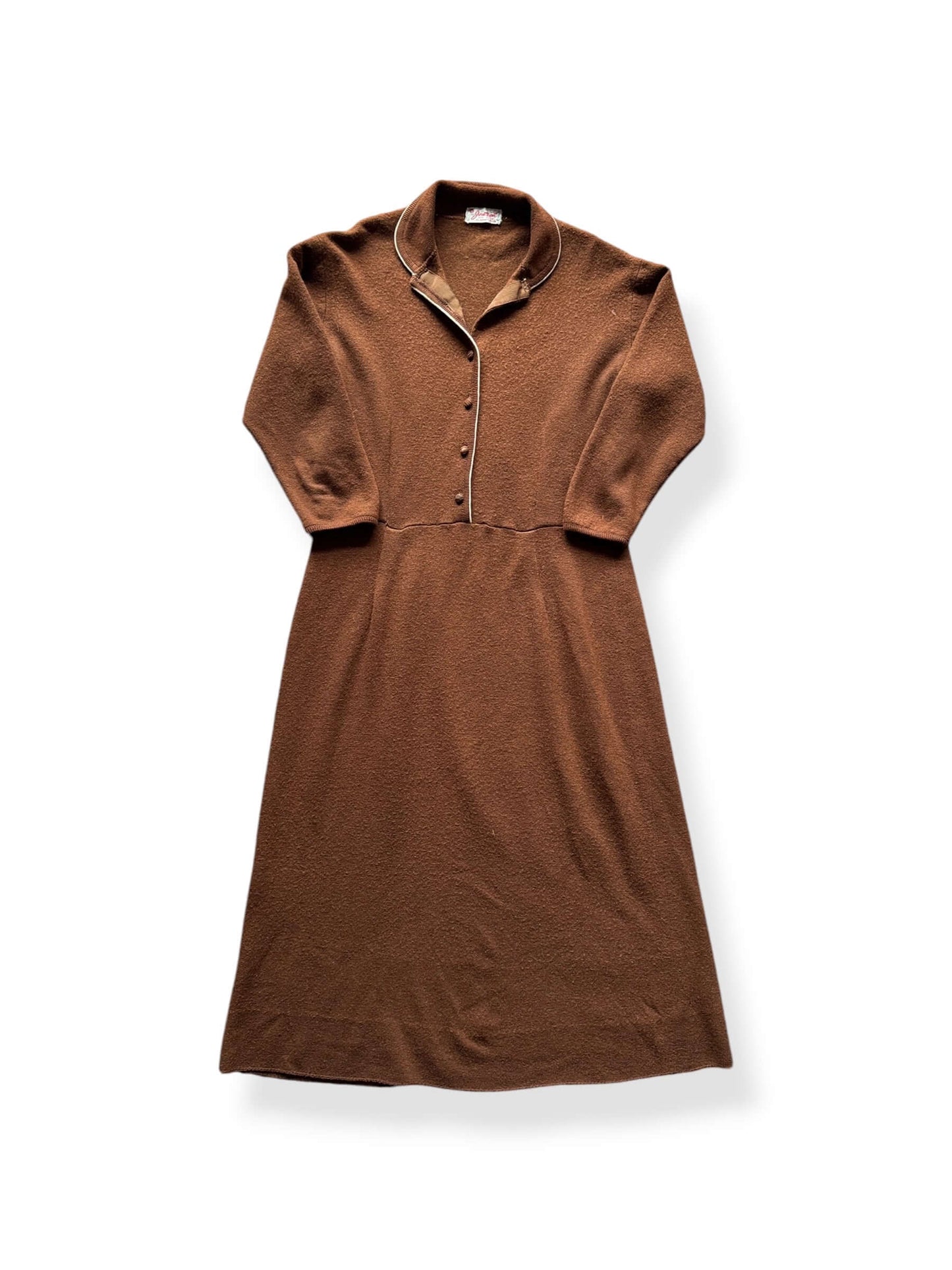 Vintage 1950s Jantzen Wool Knit Dress SZ 16 (Fits L)