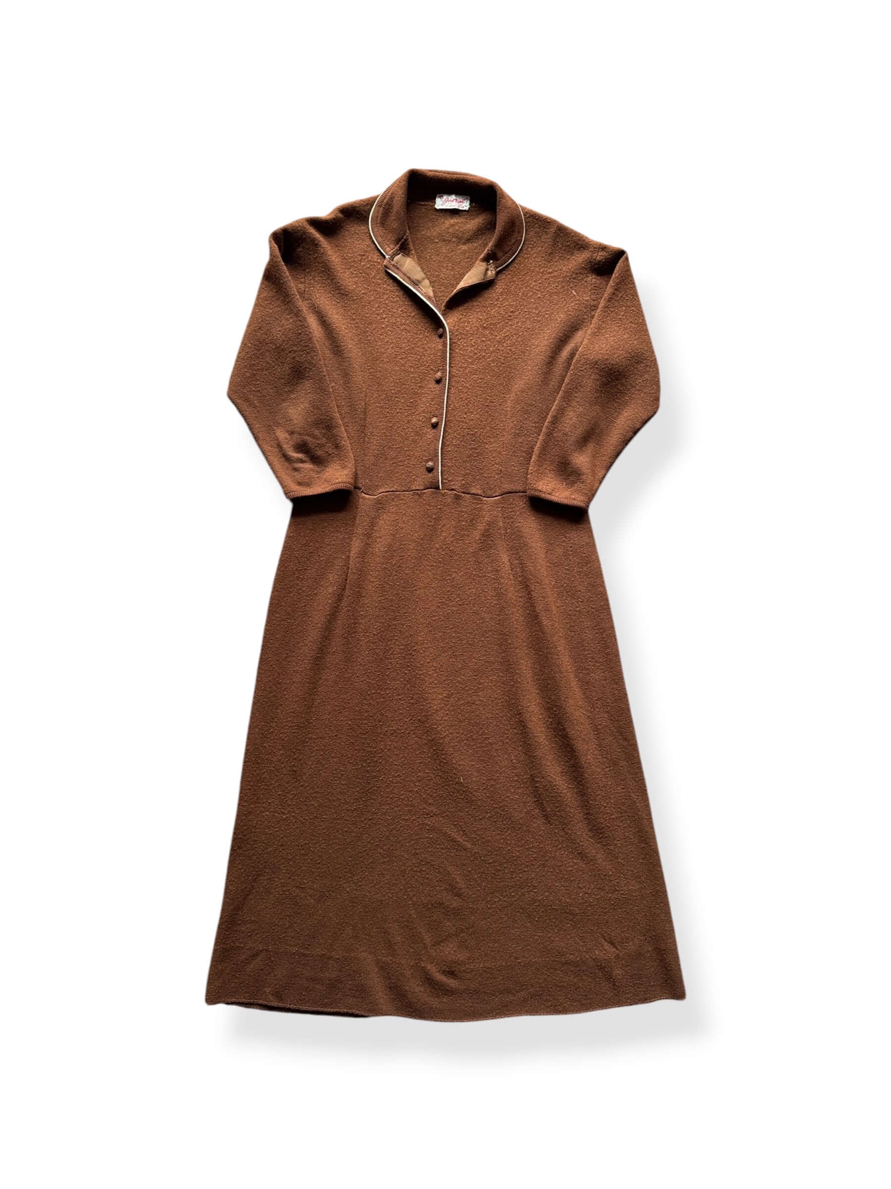 Vintage 1950s Jantzen Wool Knit Dress SZ 16 (Fits L)