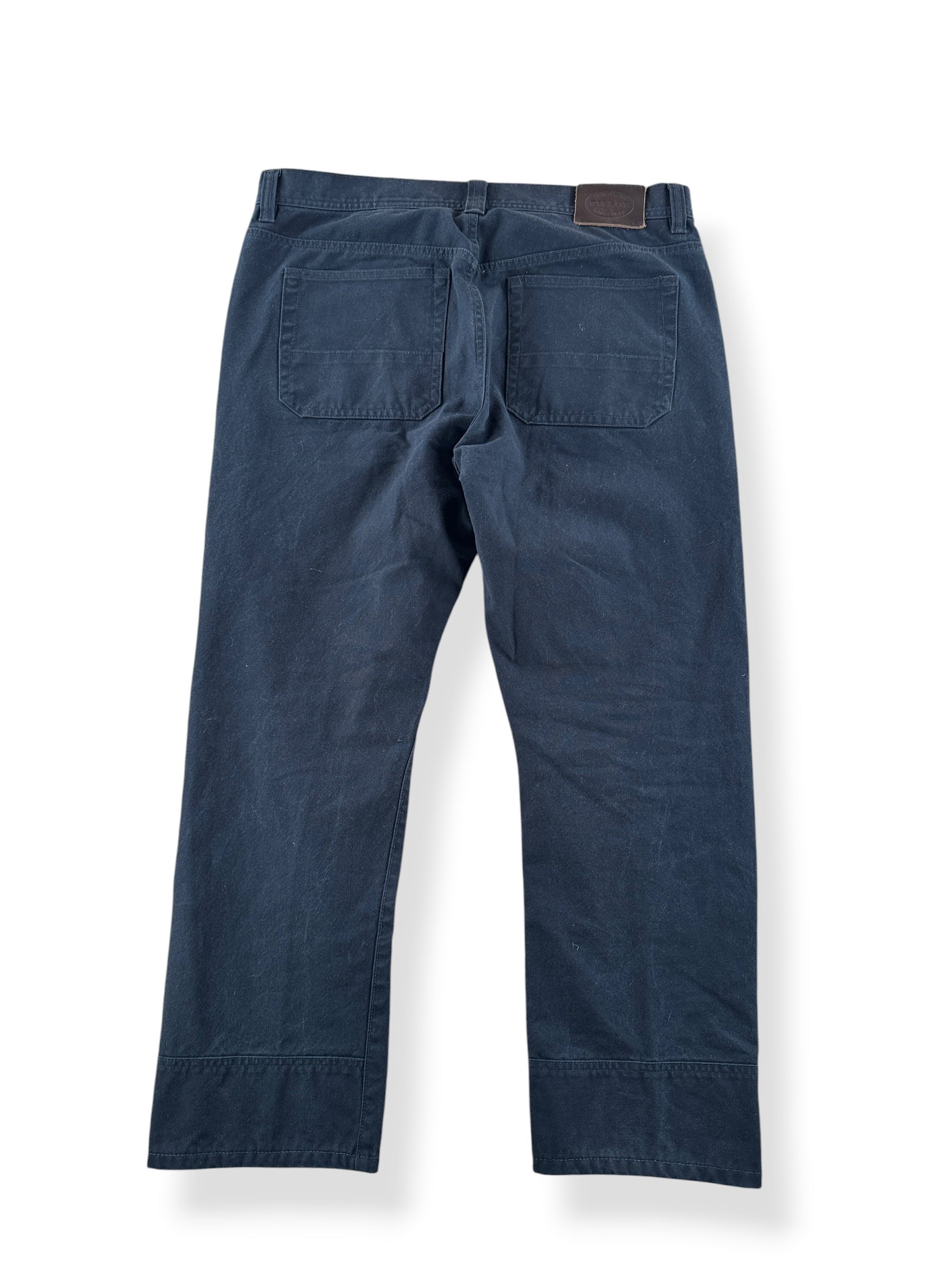 Back of Filson Blue Mussel Dry Tin 5 Pocket Trousers W36 (Fits W38)