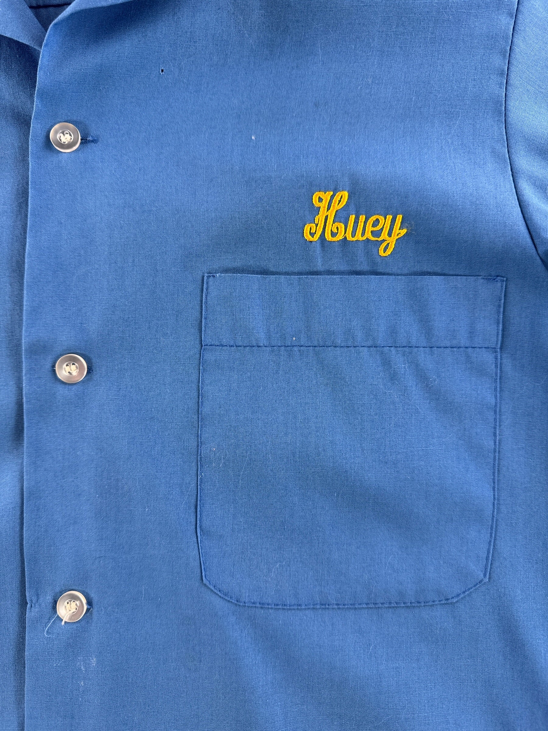 Nametag on Vintage Hilton Bowling Shirt SZ S