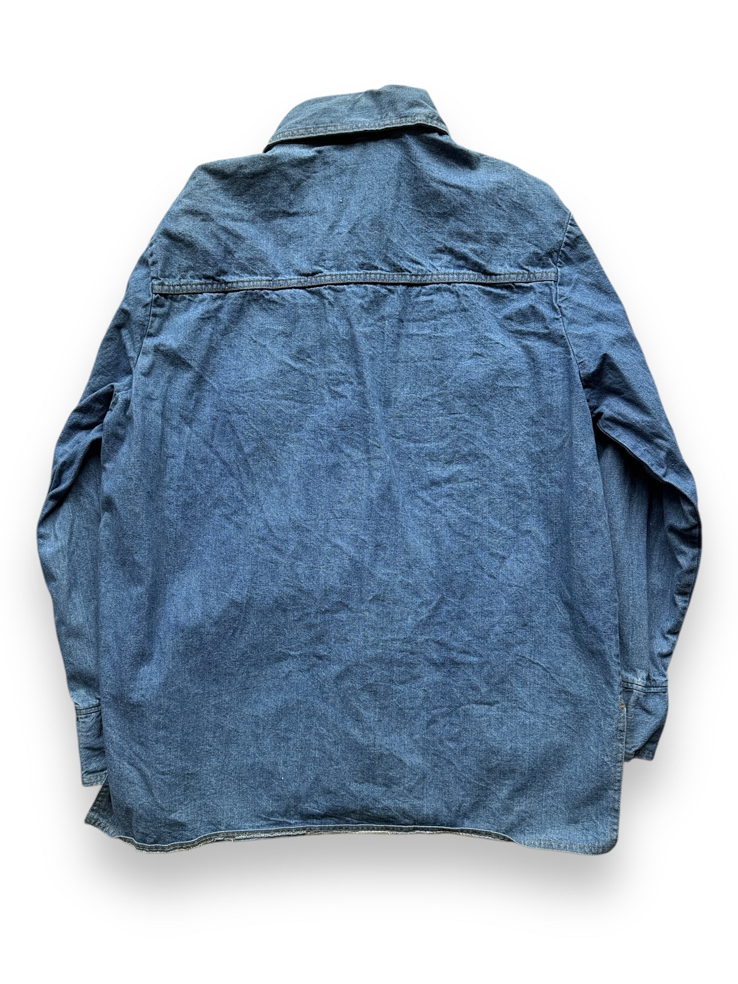 back of Vintage Unbranded Denim Safari Coat SZ XL