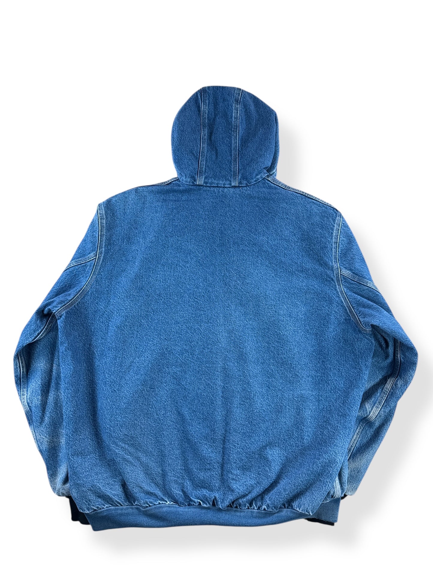 Back of Vintage Denim Carhartt Hooded Jacket SZ 3XL