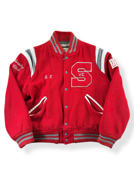Front of Vintage Spartans Varsity Jacket SZ L