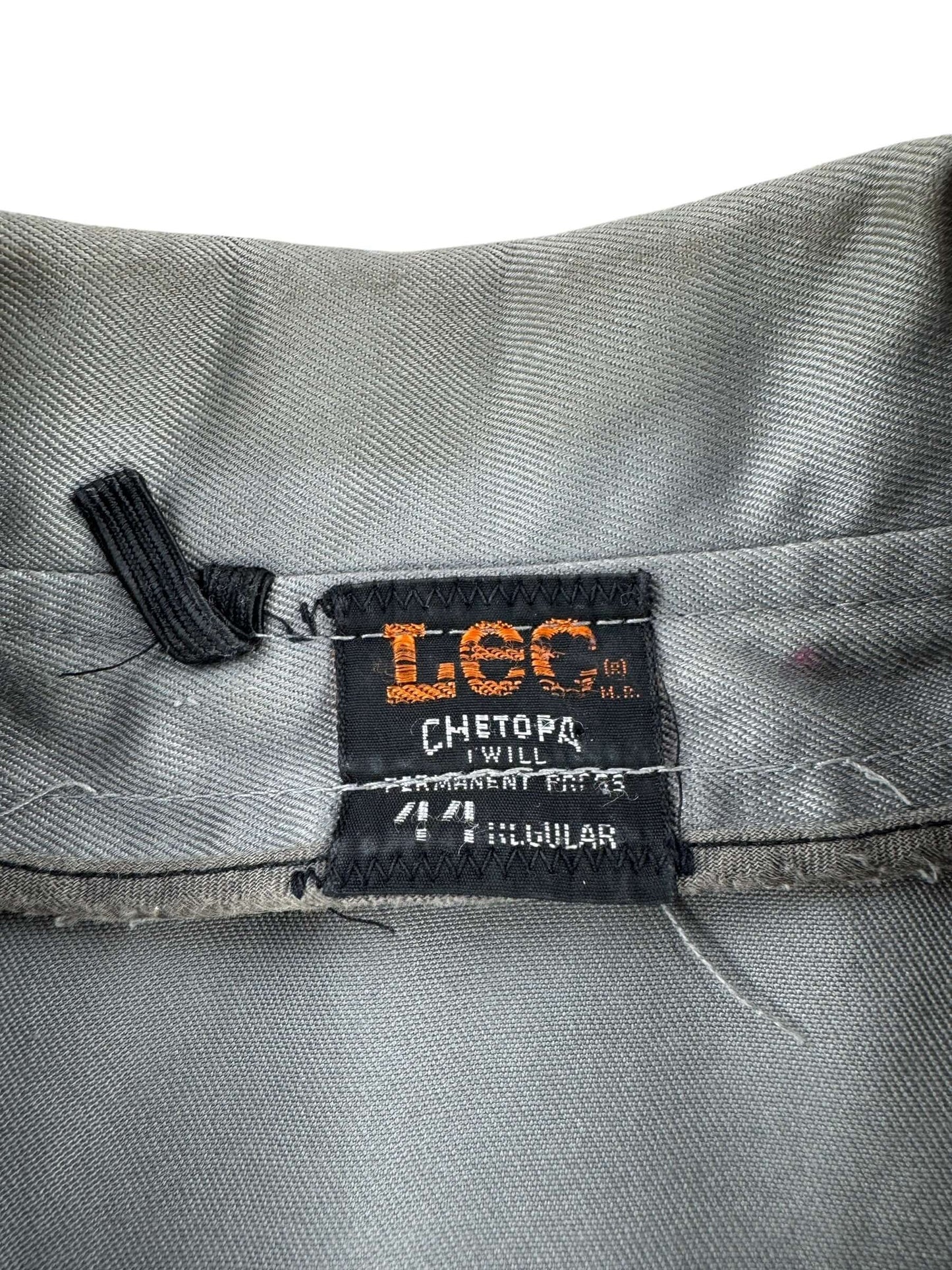 Tag on Vintage Lee Chetopa Twill Gas Station Jacket SZ 44
