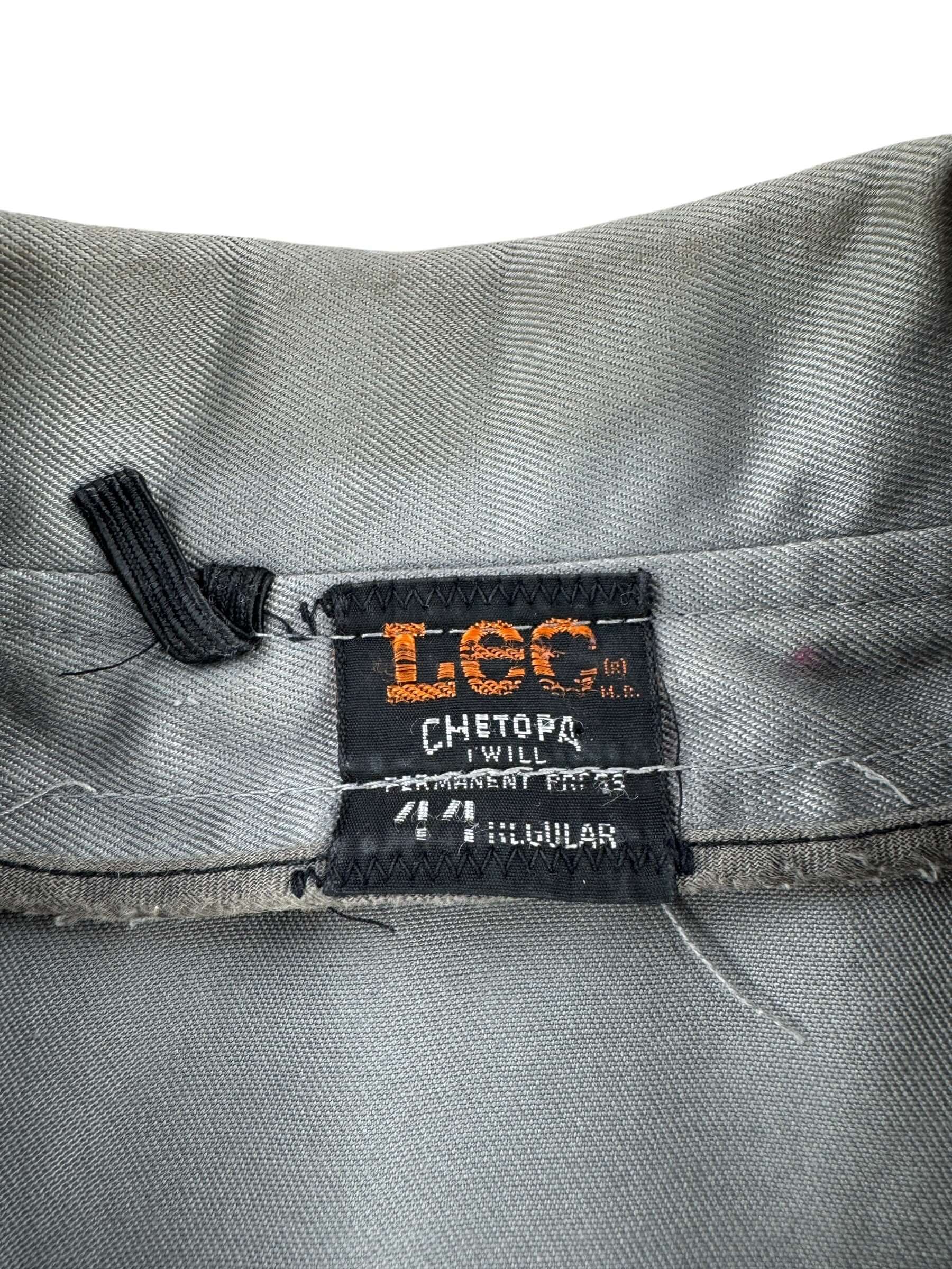 Tag on Vintage Lee Chetopa Twill Gas Station Jacket SZ 44