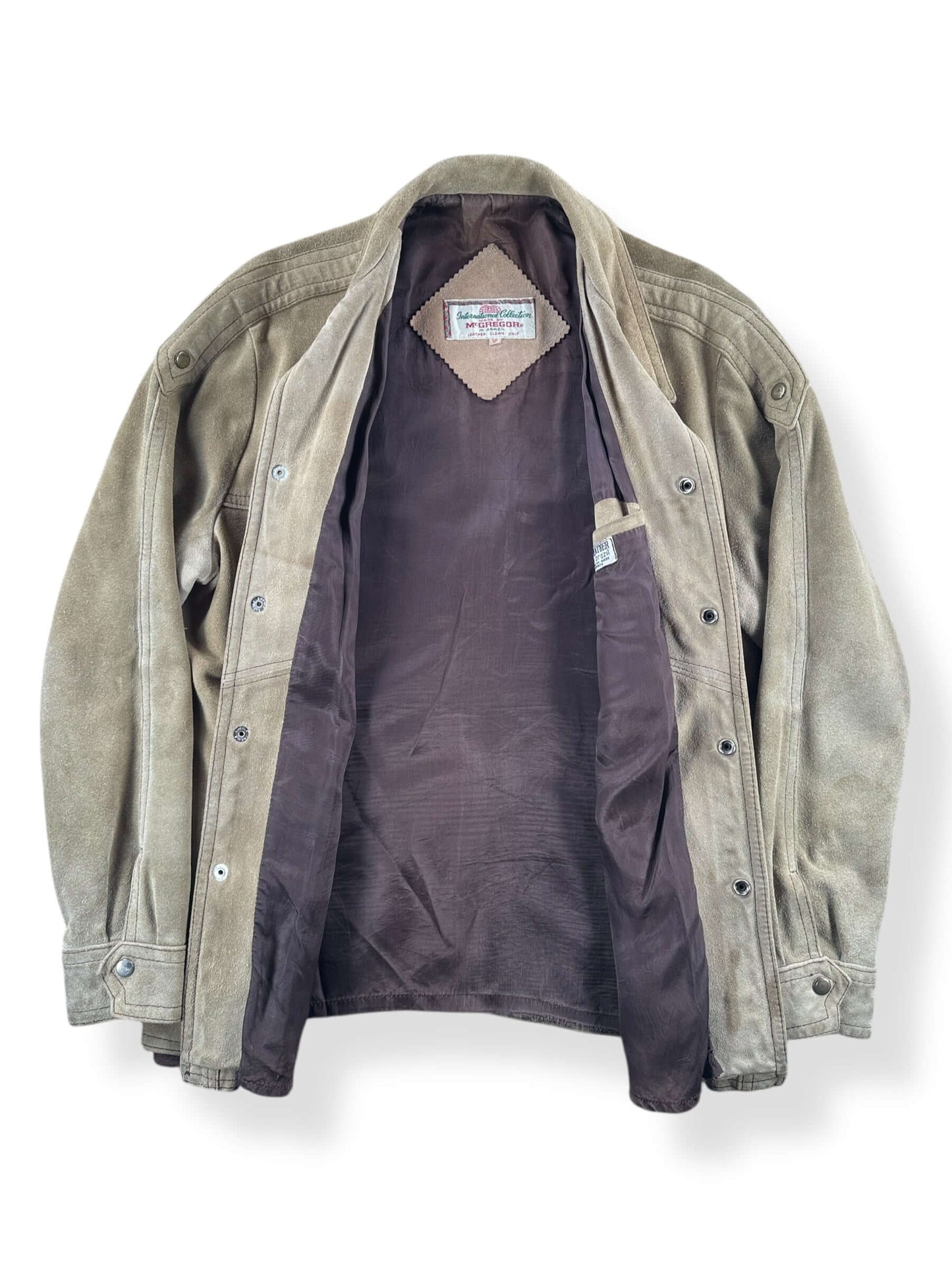 Inside of Vintage McGregor International Suede Jacket SZ 46